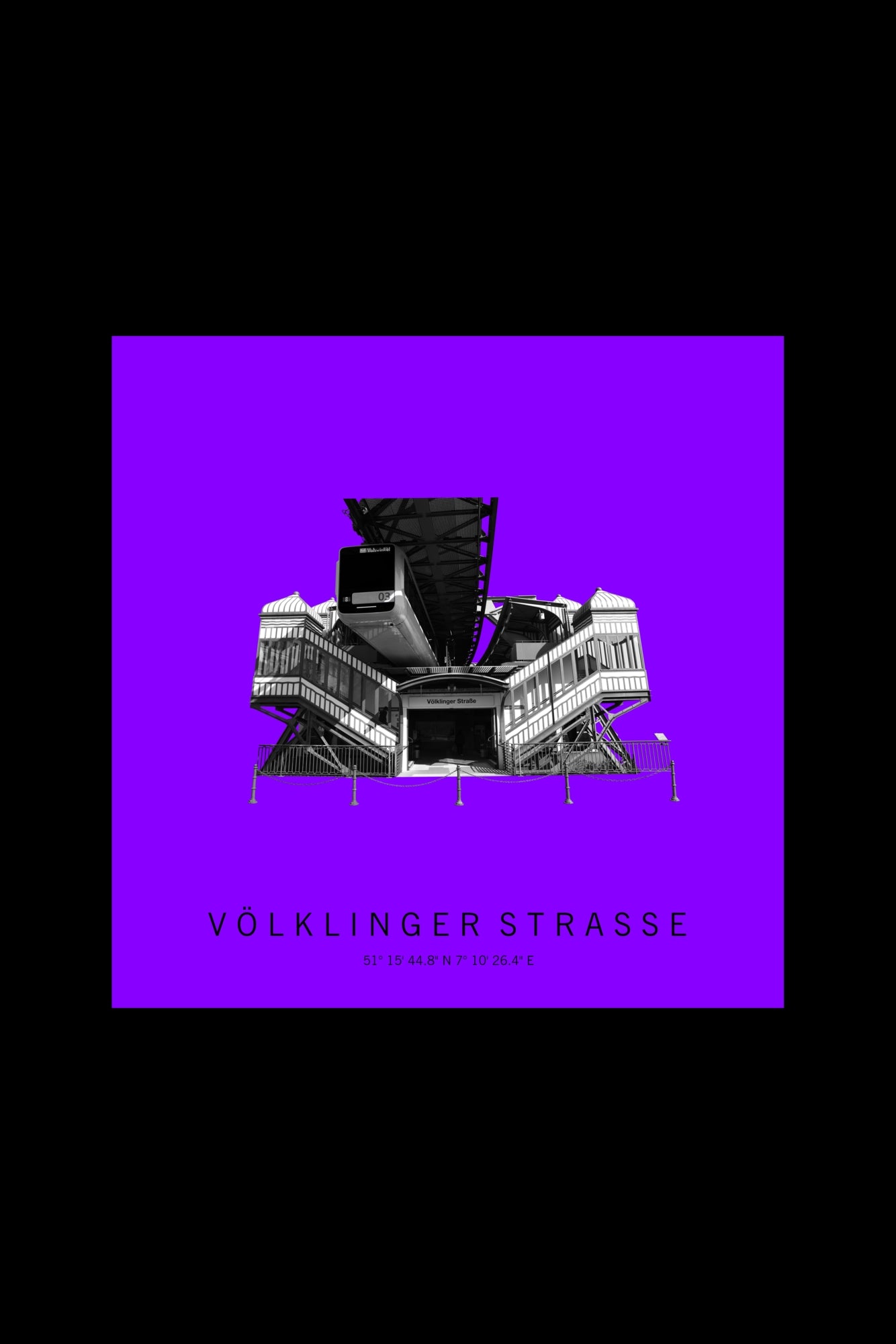 Art Edition Wandbild "völklinger straße" lila