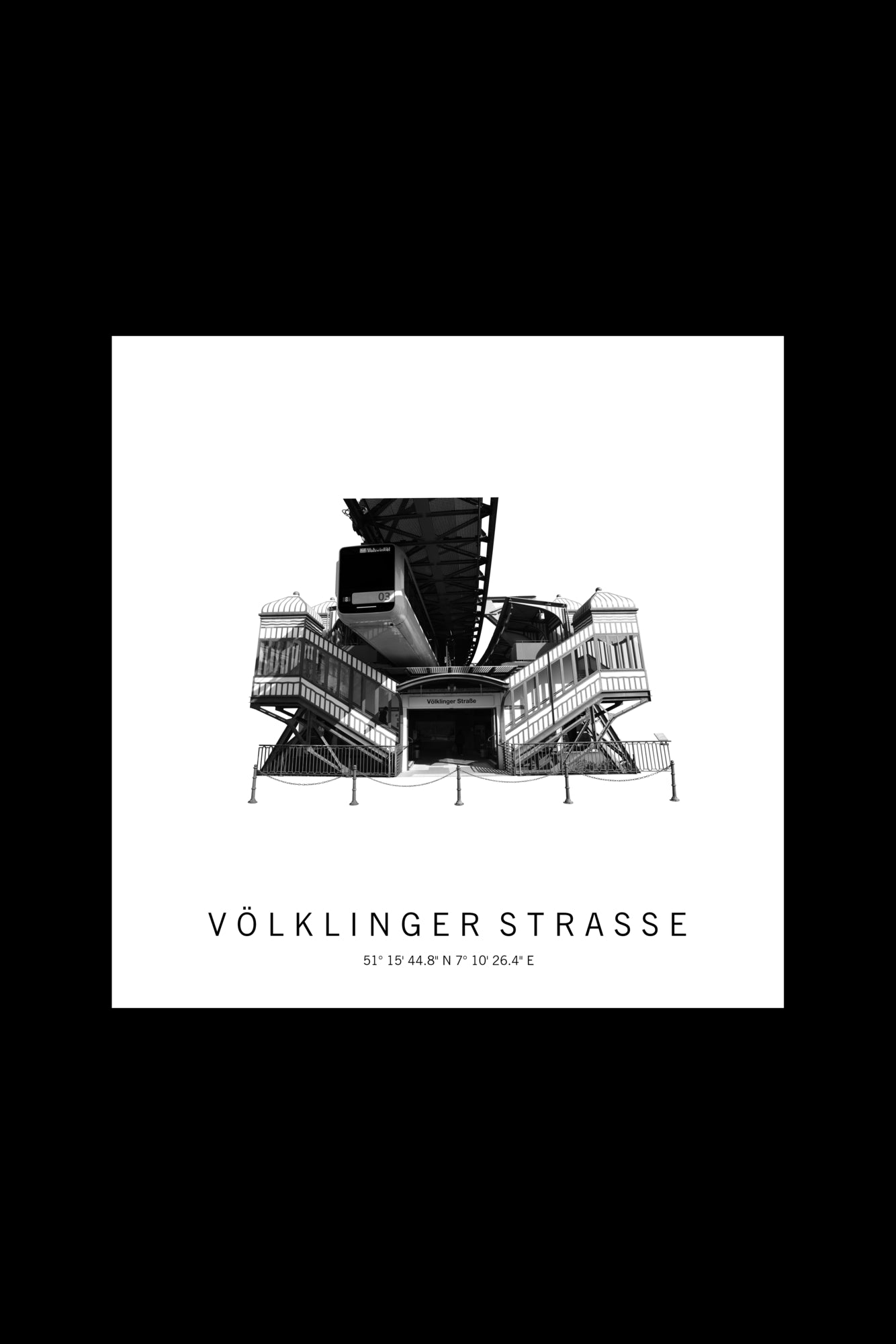 Art Edition Wandbild "völklinger straße" weiß