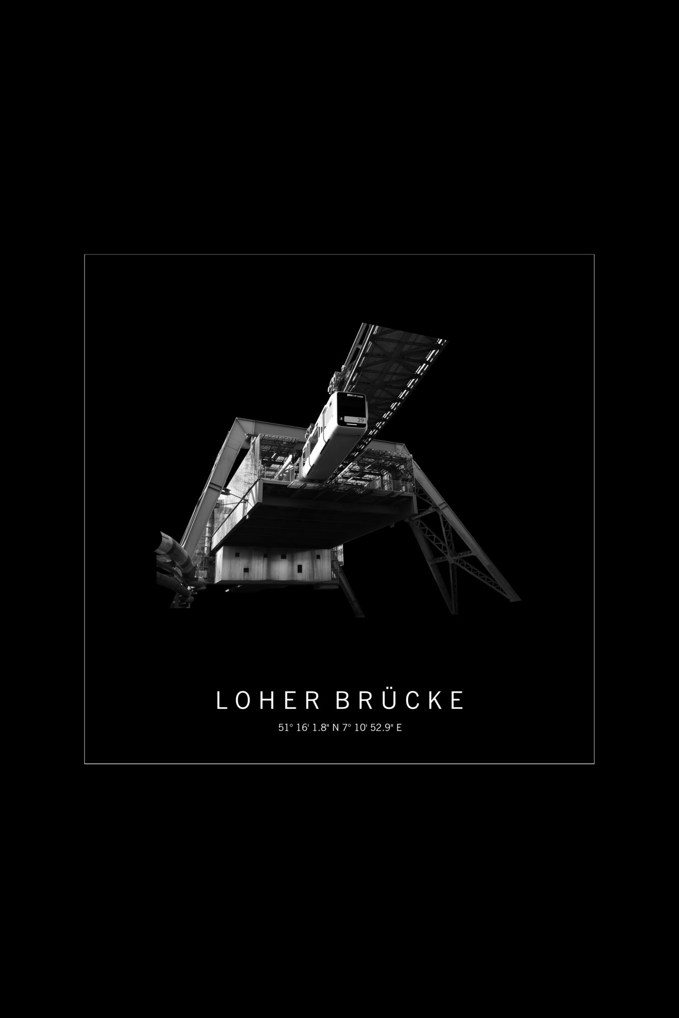 Art Edition Wandbild "loher brücke" schwarz