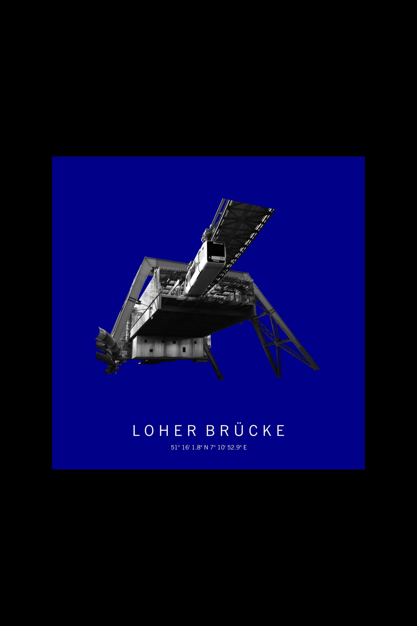 Art Edition Wandbild "loher brücke" dunkelblau