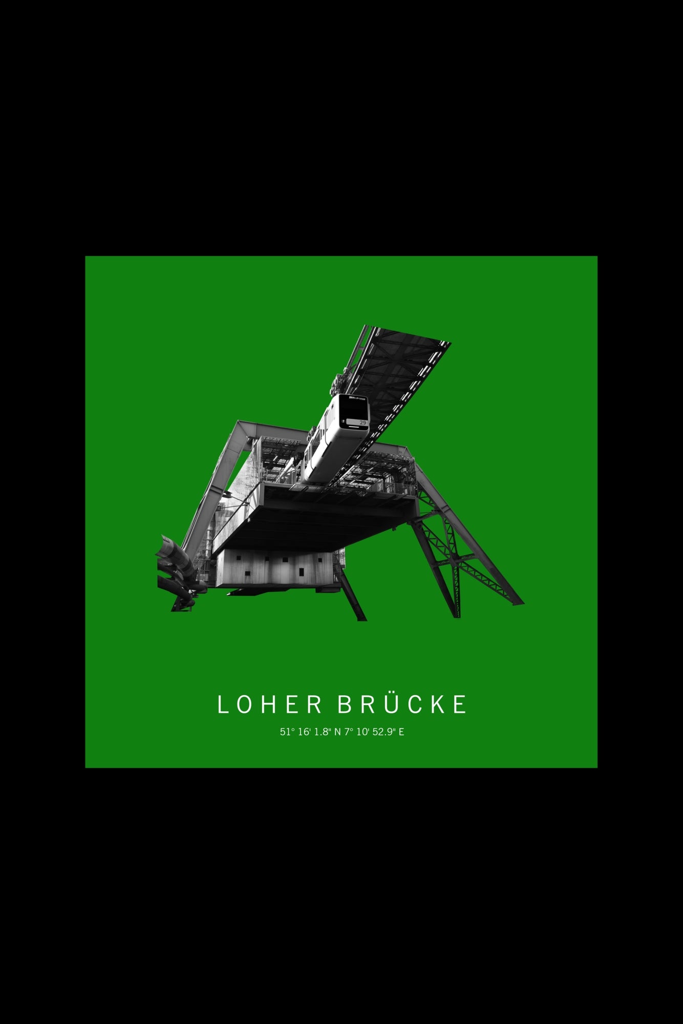 Art Edition Wandbild "loher brücke" grün