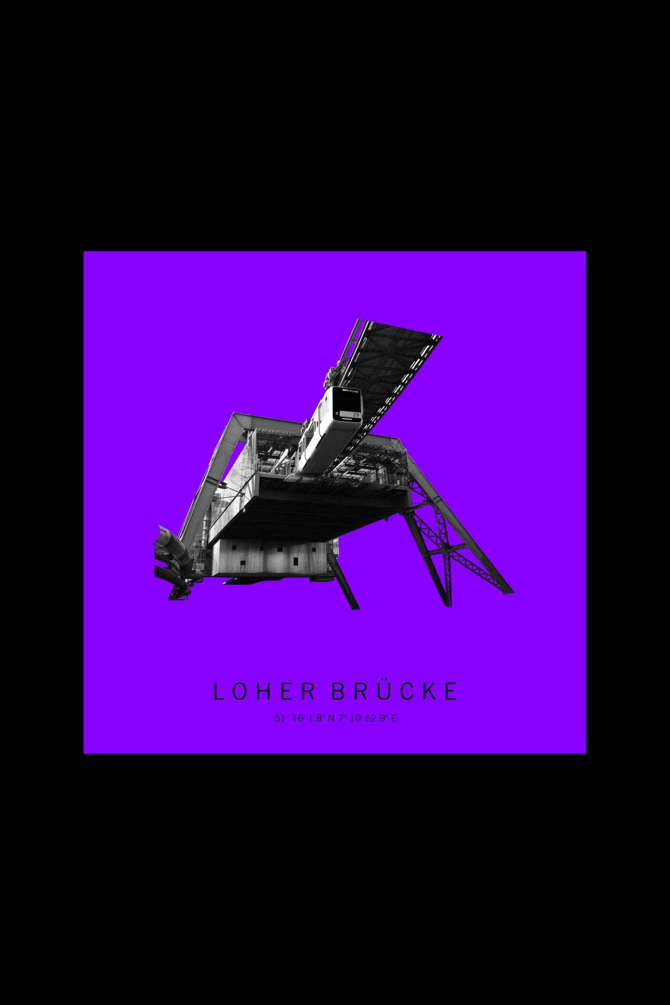 Art Edition Wandbild "loher brücke" lila