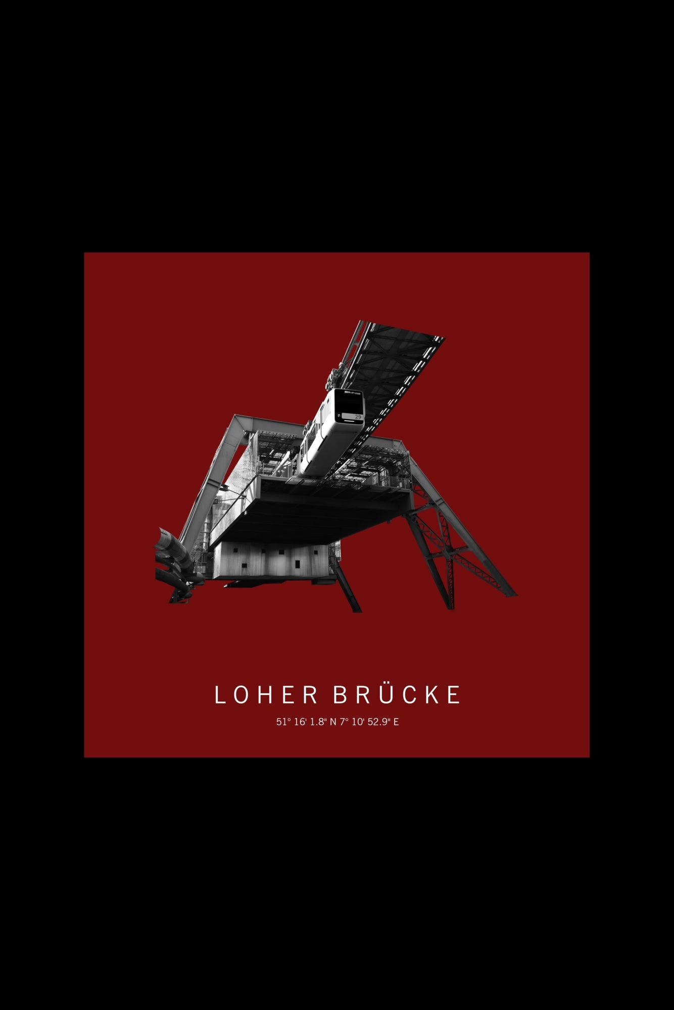 Art Edition Wandbild "loher brücke" rot