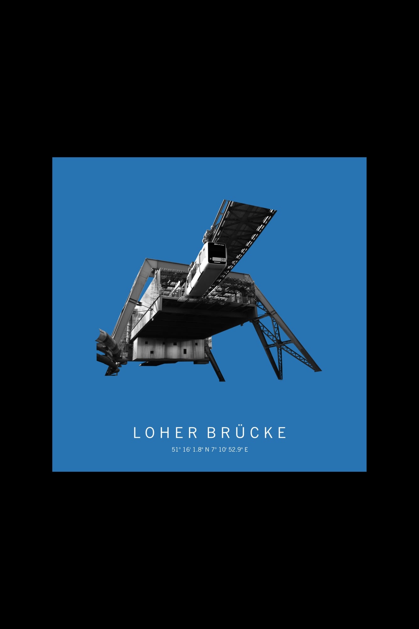 Art Edition Wandbild "loher brücke" himmelblau