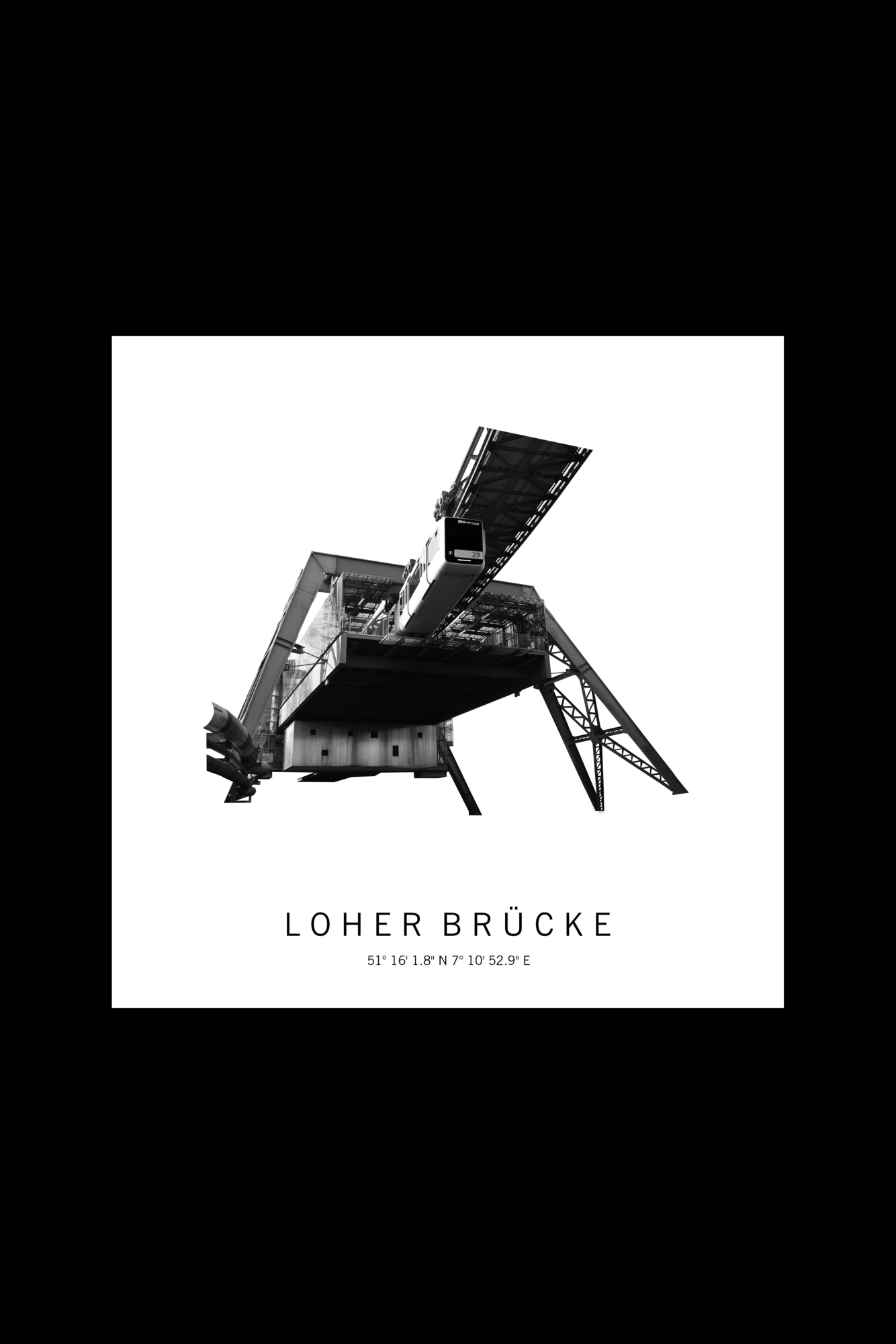 Art Edition Wandbild "loher brücke" weiß