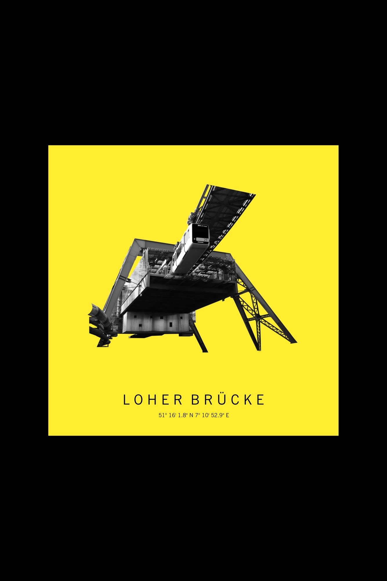 Art Edition Wandbild "loher brücke" gelb