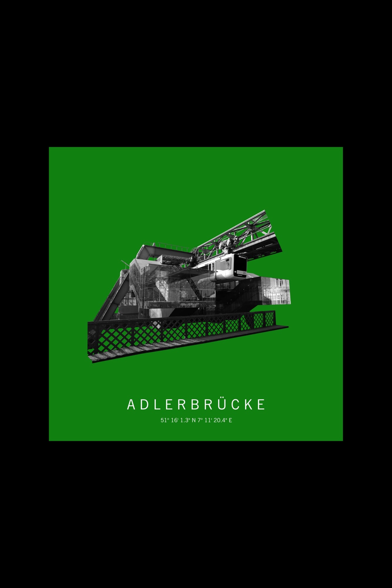 Art Edition Wandbild "adlerbrücke" grün