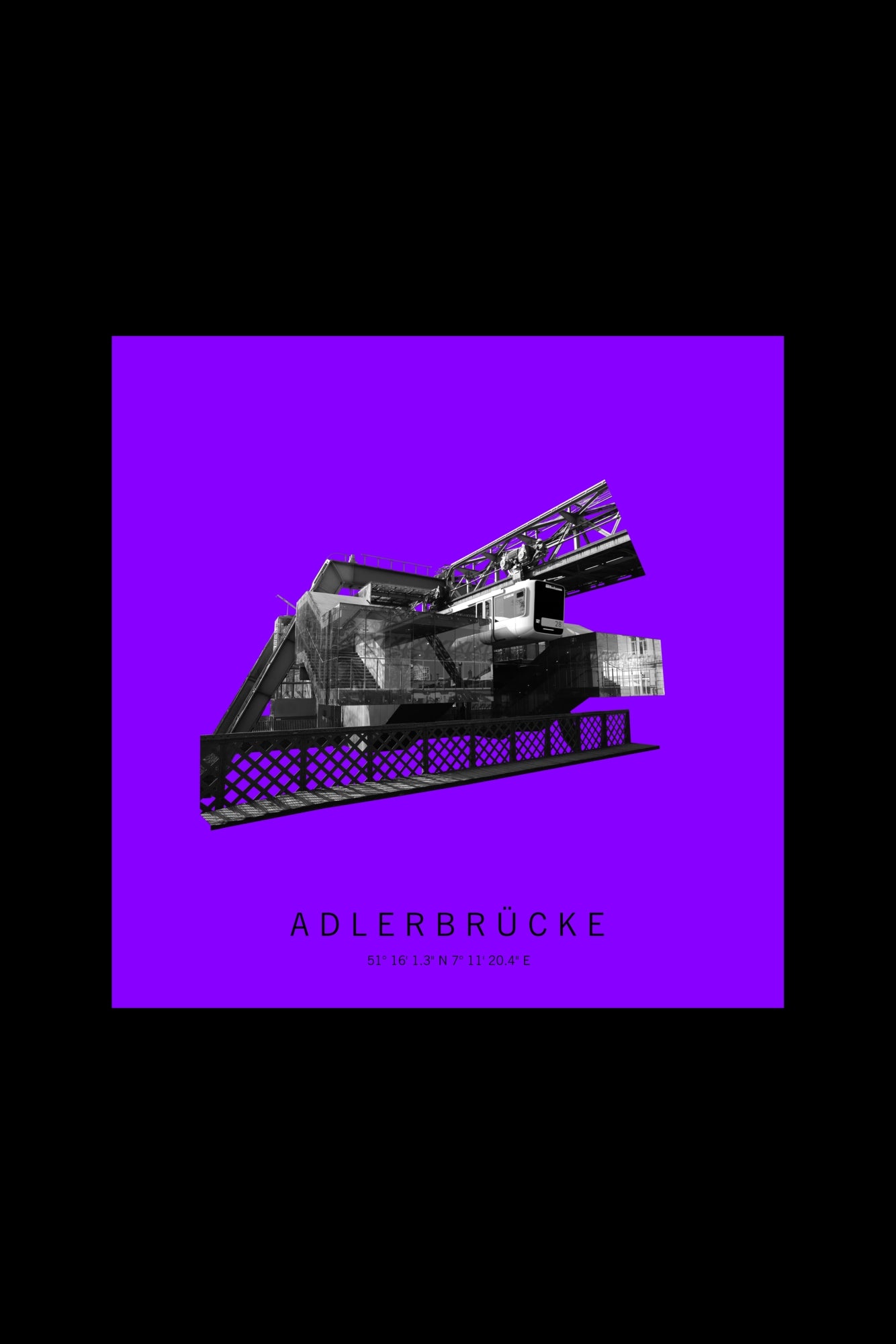 Art Edition Wandbild "adlerbrücke" lila