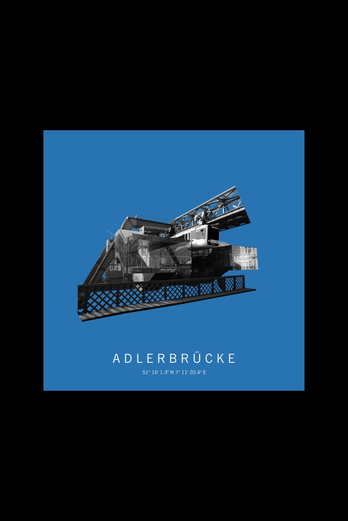 Art Edition Wandbild "adlerbrücke" himmelblau