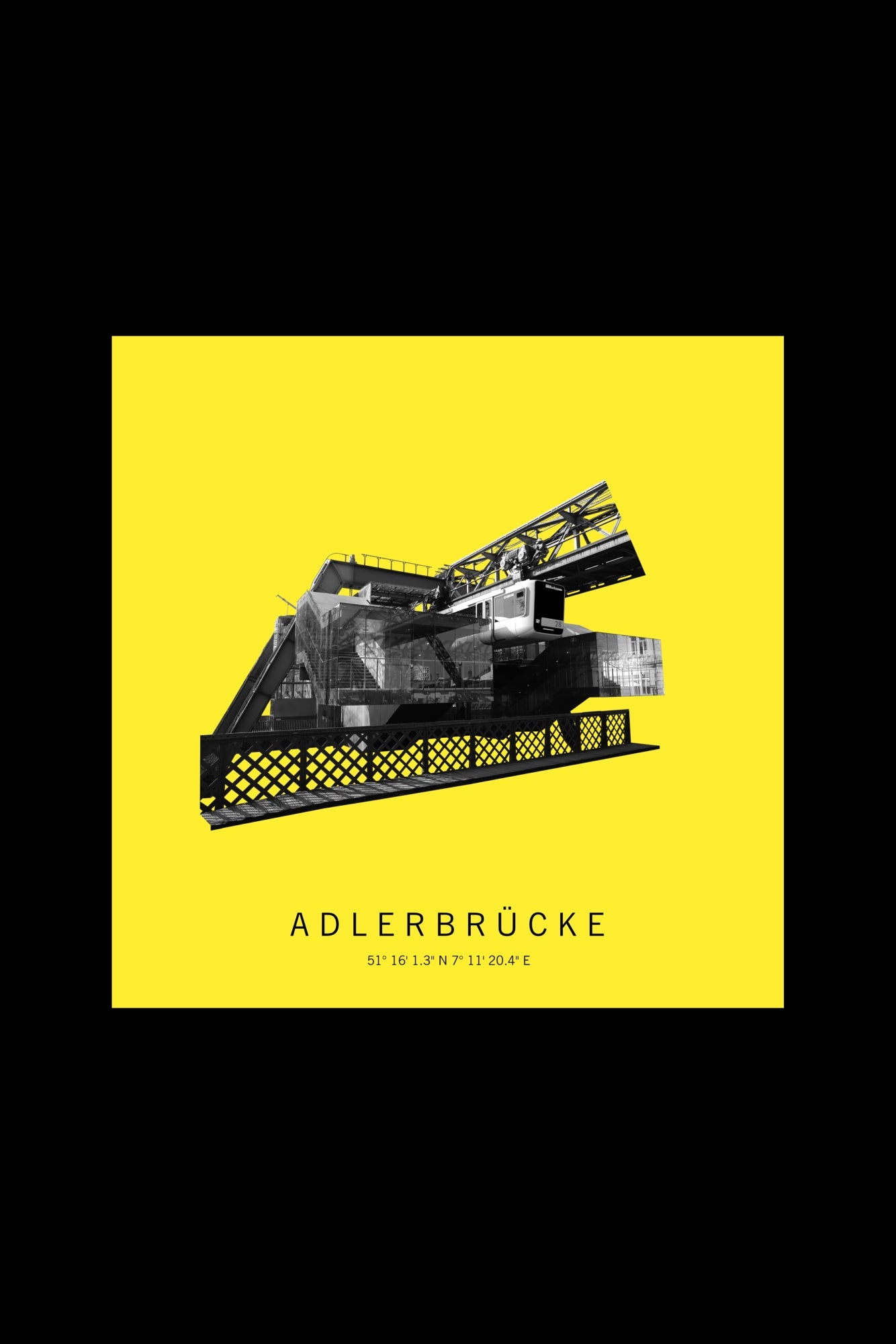 Art Edition Wandbild "adlerbrücke" gelb