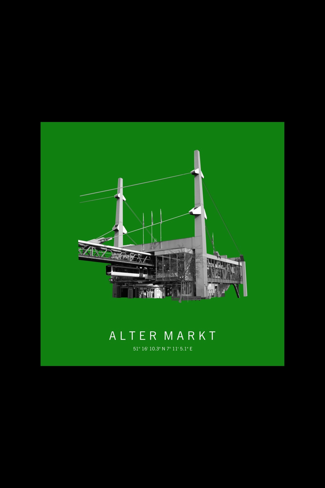 Art Edition Wandbild "alter markt" grün