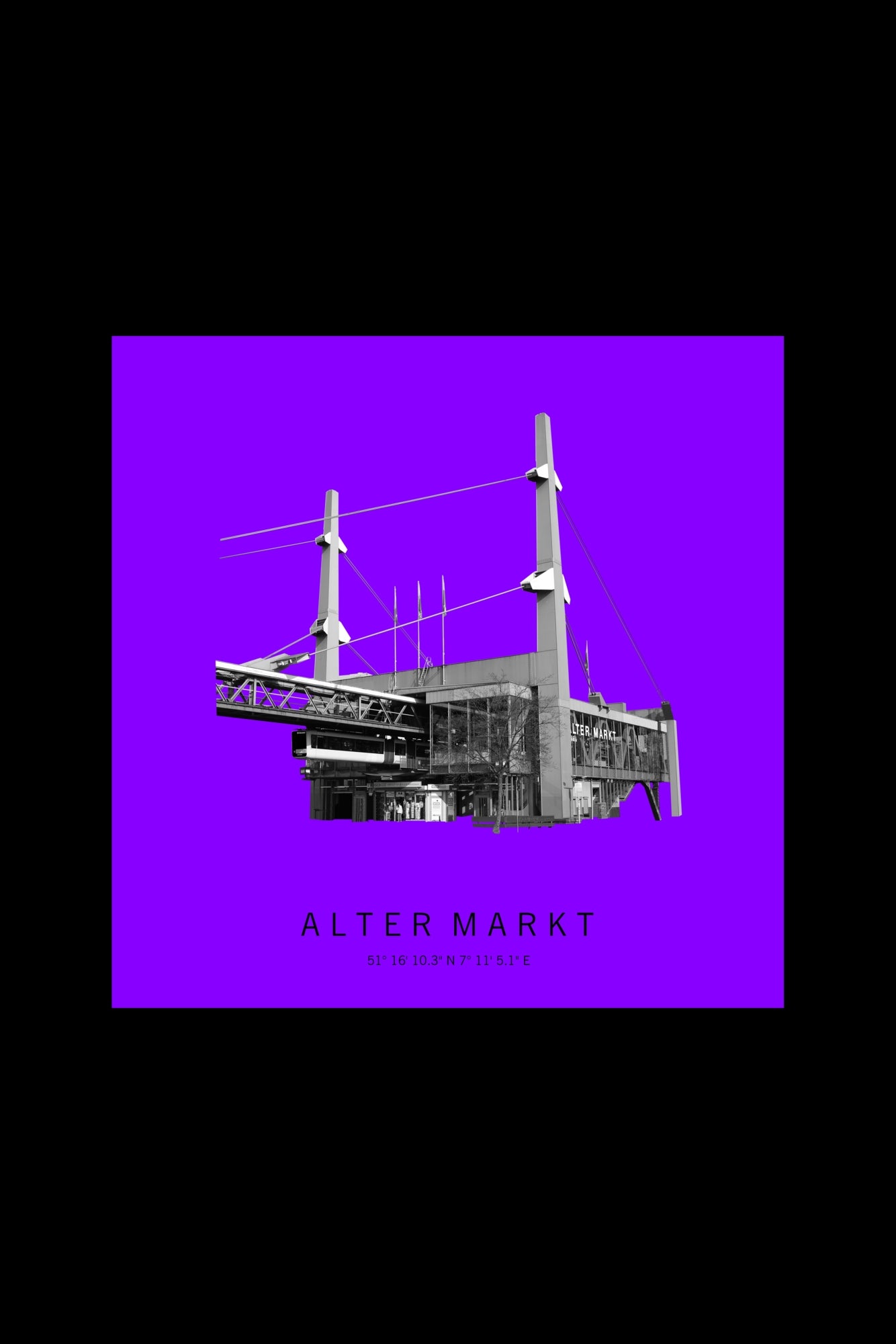 Art Edition Wandbild "alter markt" lila