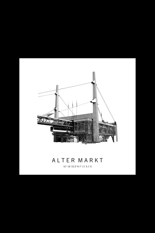 Art Edition Wandbild "alter markt" weiß