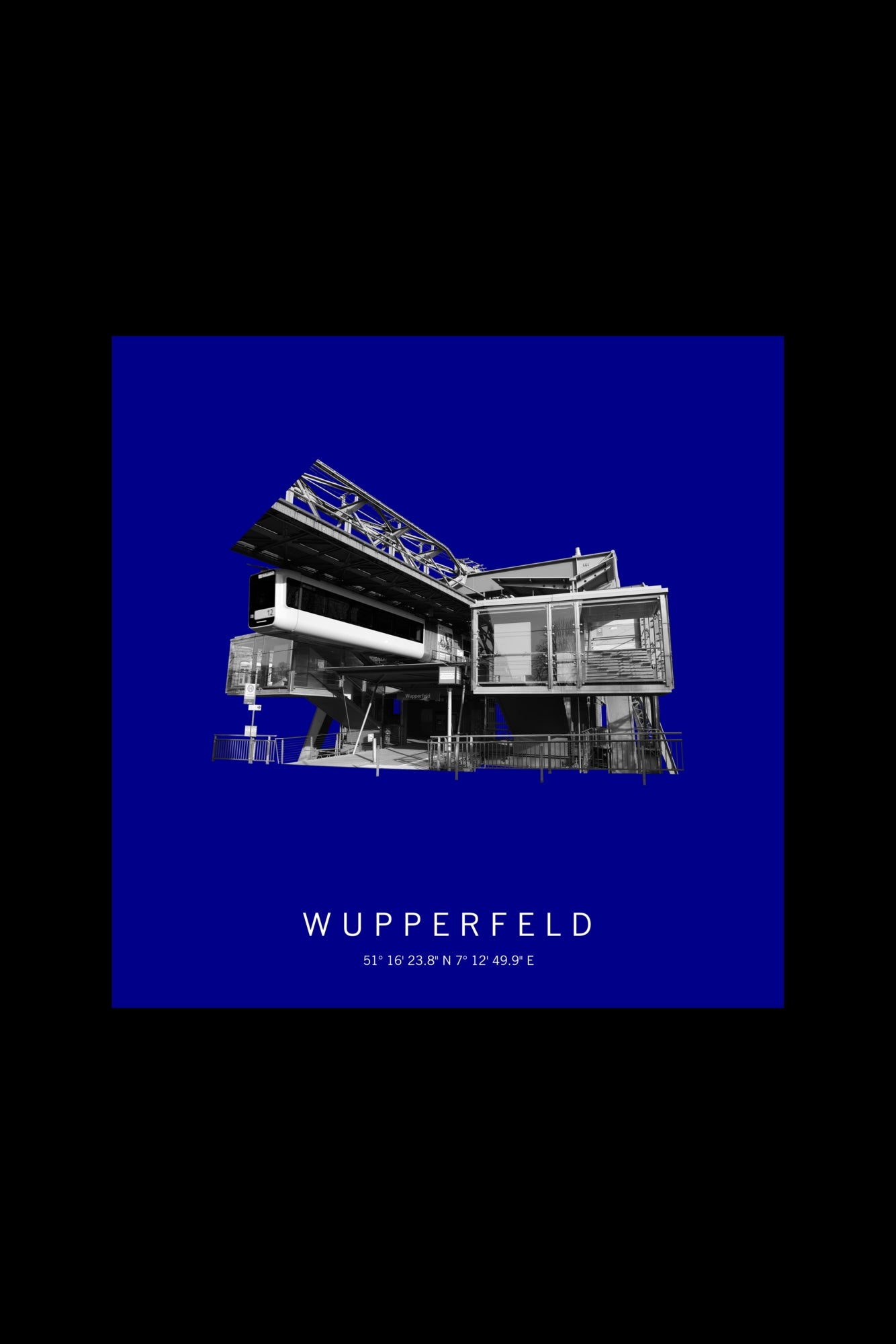 Art Edition Wandbild "wupperfeld" dunkelblau