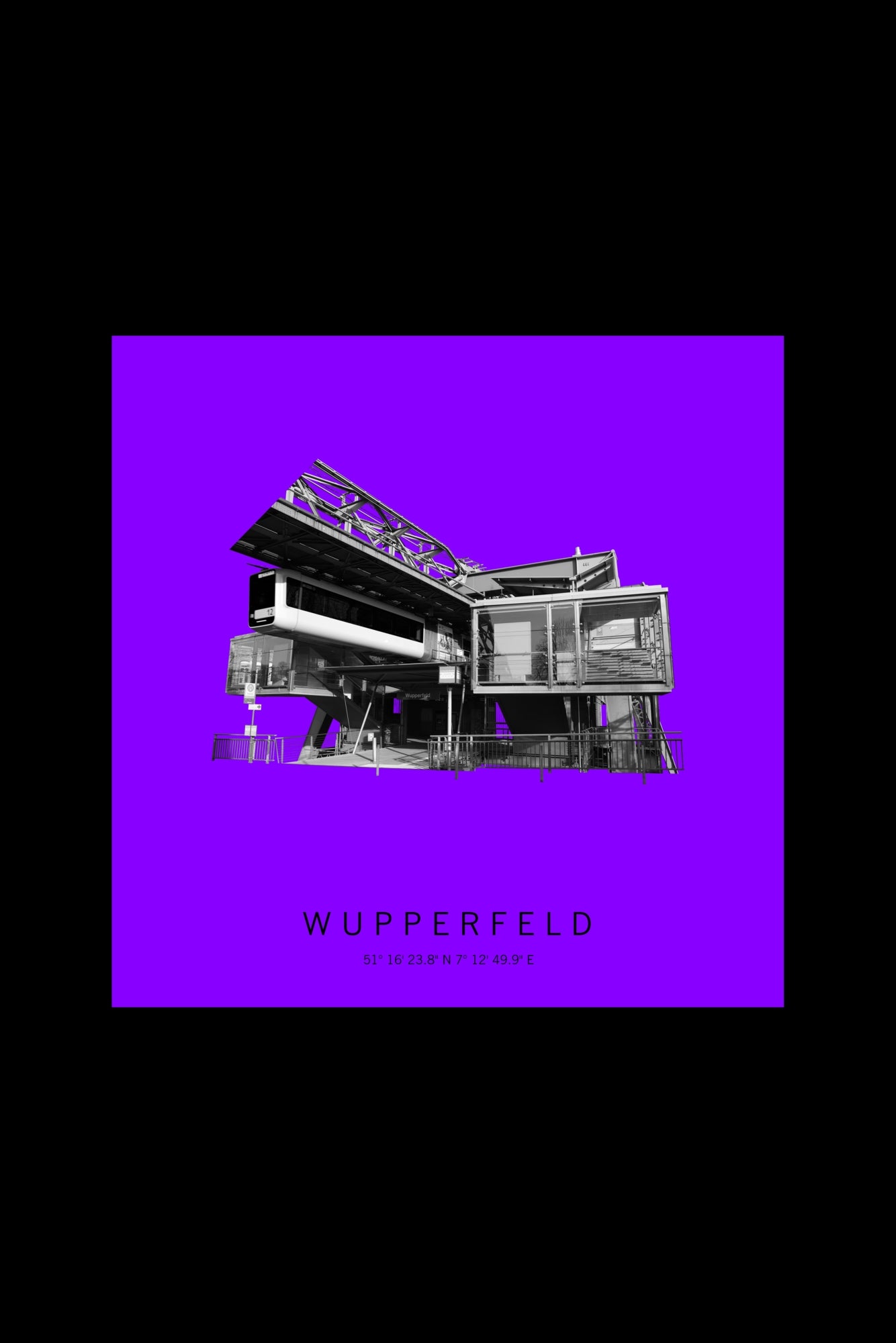 Art Edition Wandbild "wupperfeld" lila