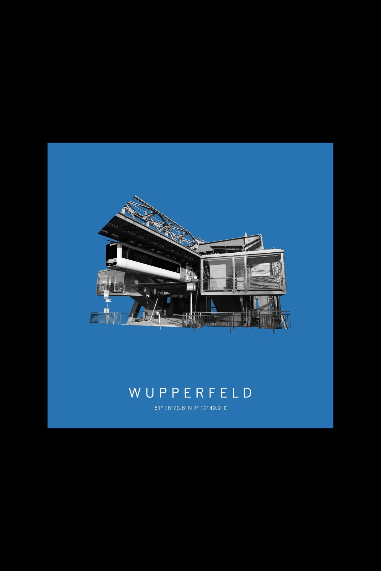 Art Edition Wandbild "wupperfeld" himmelblau