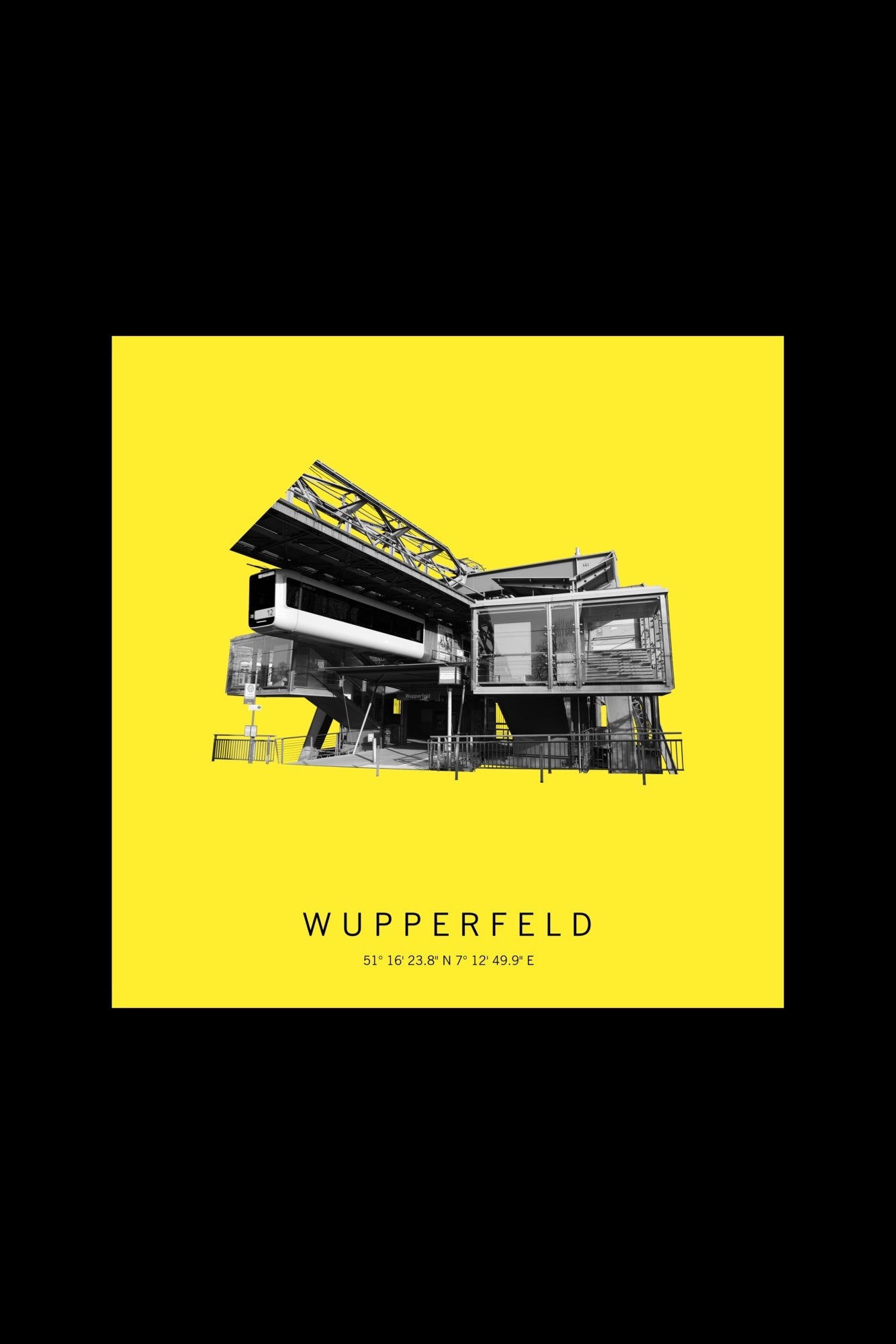 Art Edition Wandbild "wupperfeld" gelb