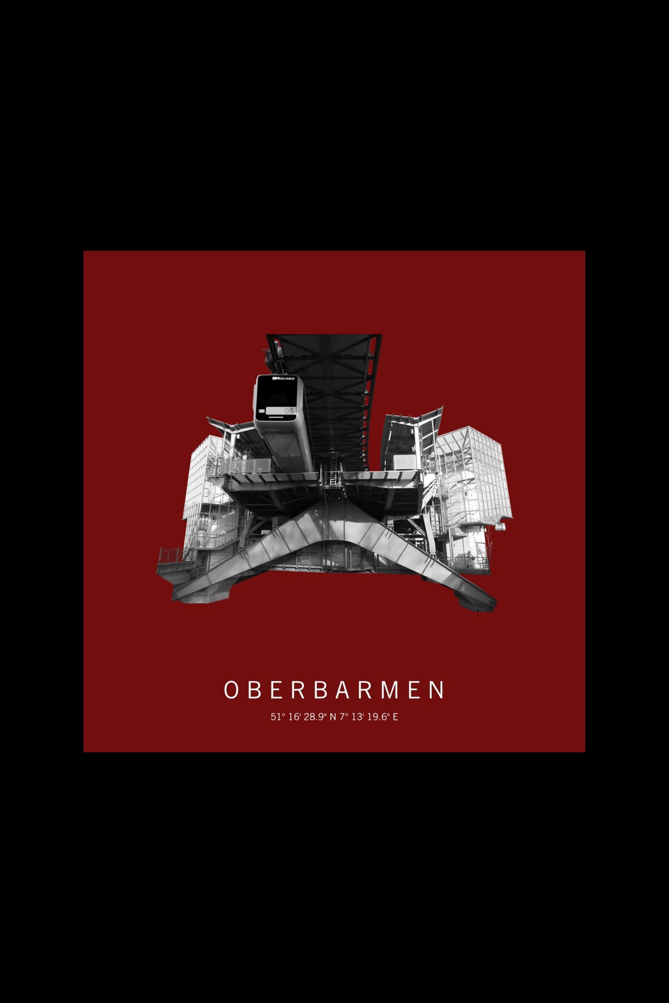 Art Edition Wandbild "oberbarmen" rot