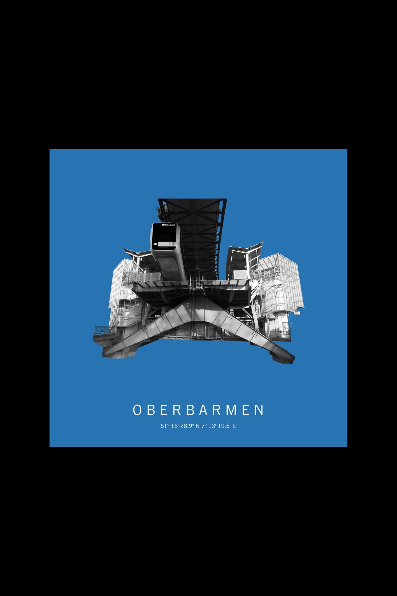 Art Edition Wandbild "oberbarmen" himmelblau