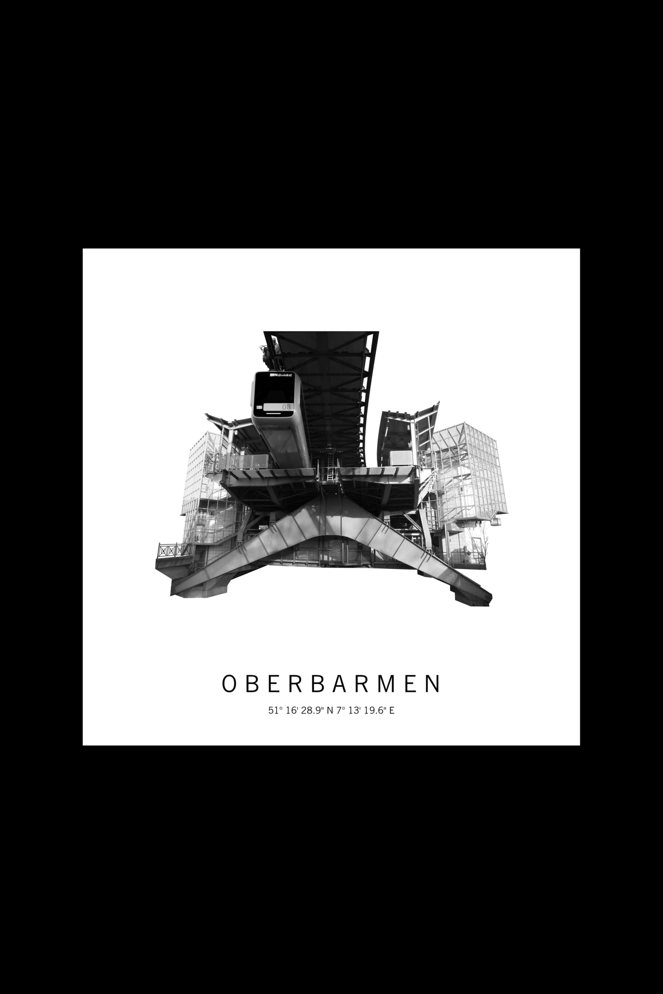 Art Edition Wandbild "oberbarmen" weiß