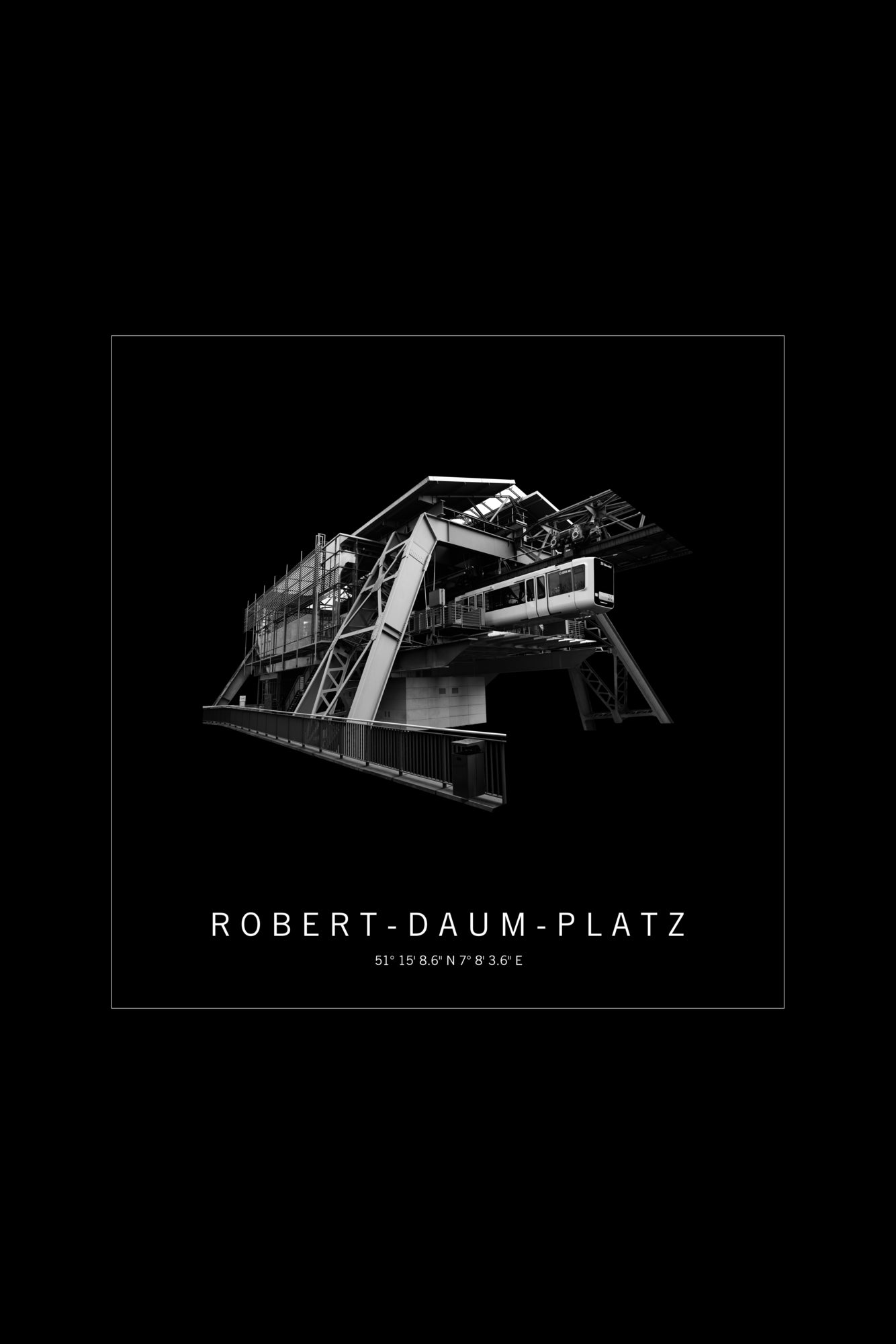 Art Edition Wandbild "robert-daum-platz" schwarz