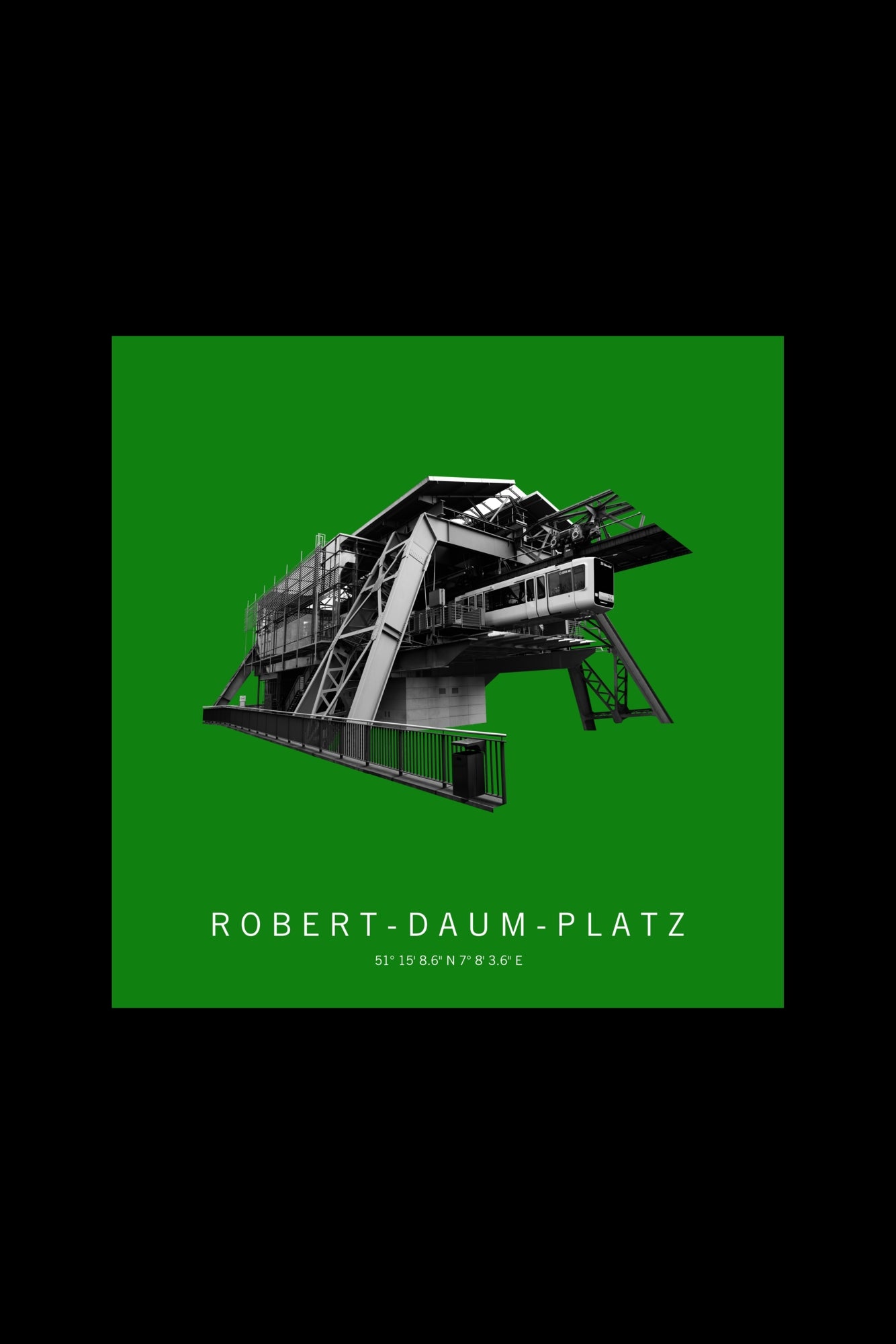 Art Edition Wandbild "robert-daum-platz" grün