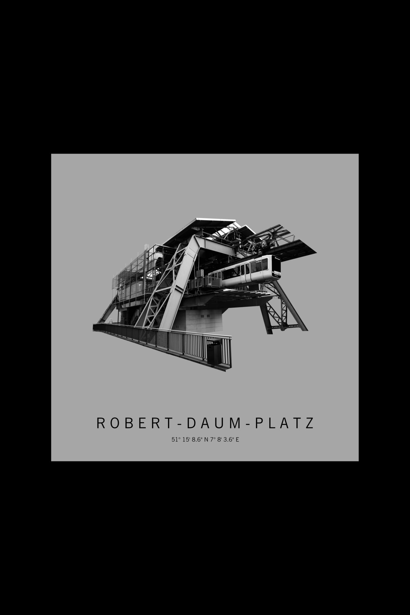Art Edition Wandbild "robert-daum-platz" hellgrau