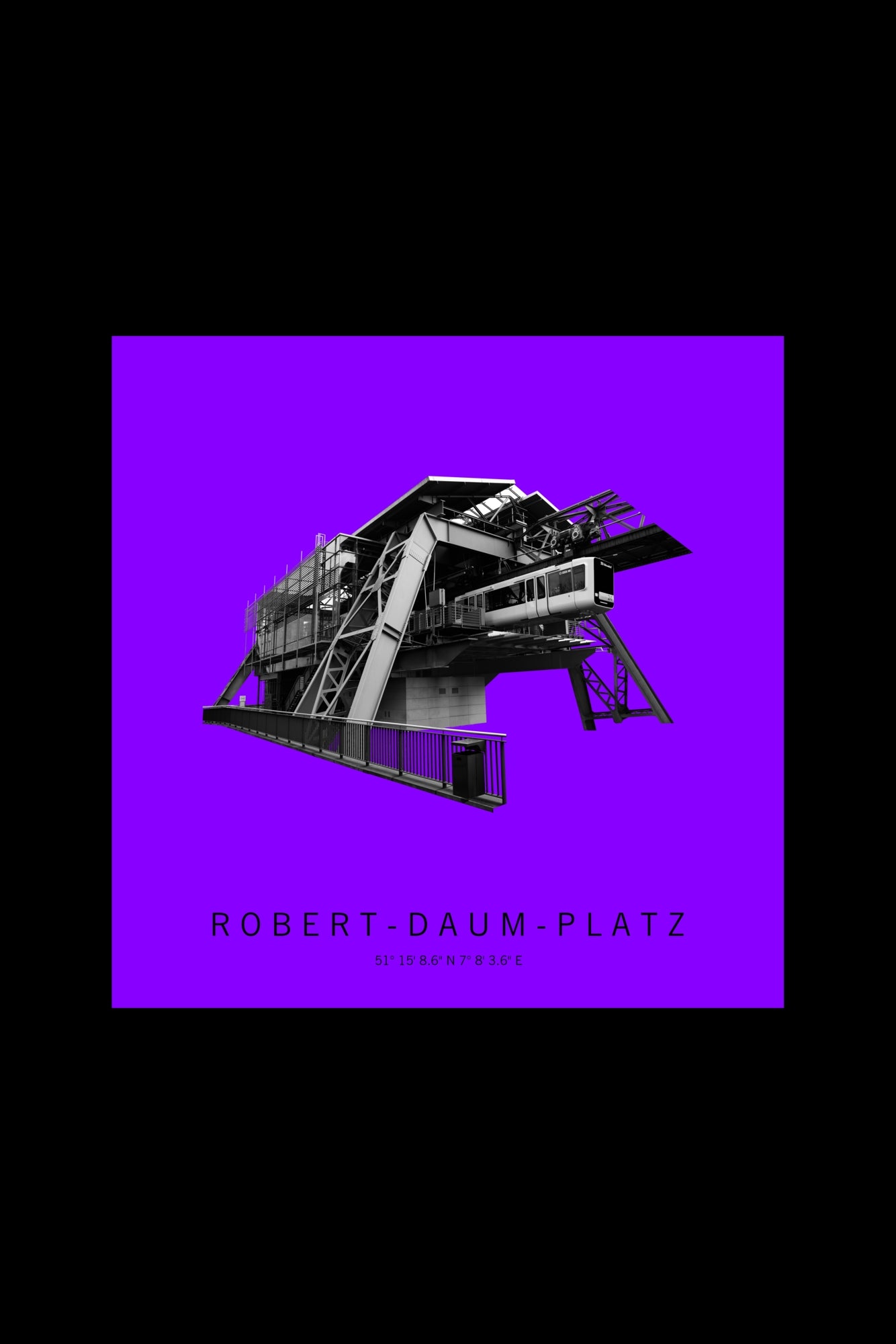 Art Edition Wandbild "robert-daum-platz" lila