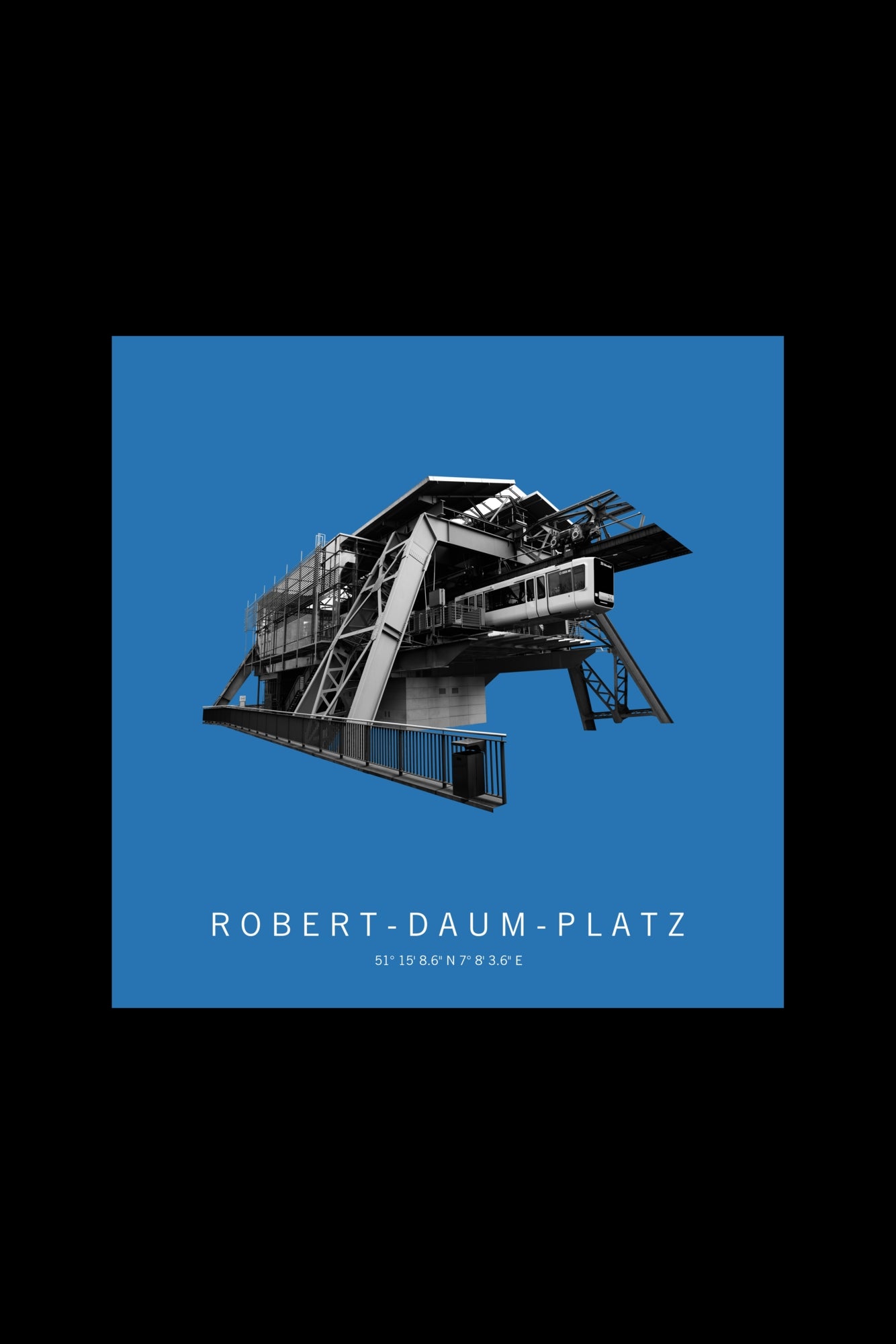 Art Edition Wandbild "robert-daum-platz" himmelblau