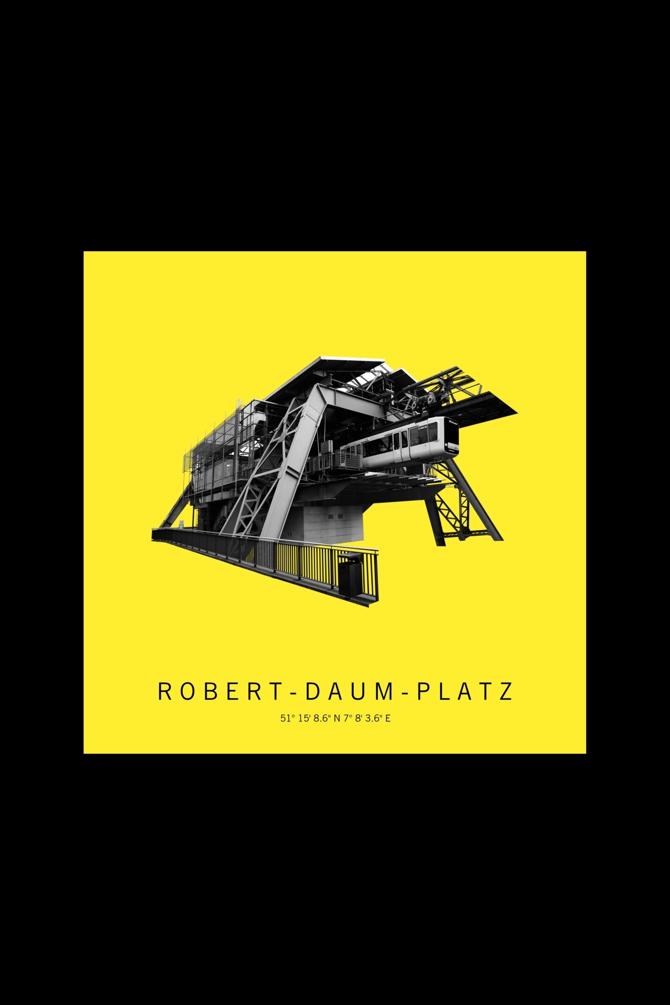 Art Edition Wandbild "robert-daum-platz" gelb