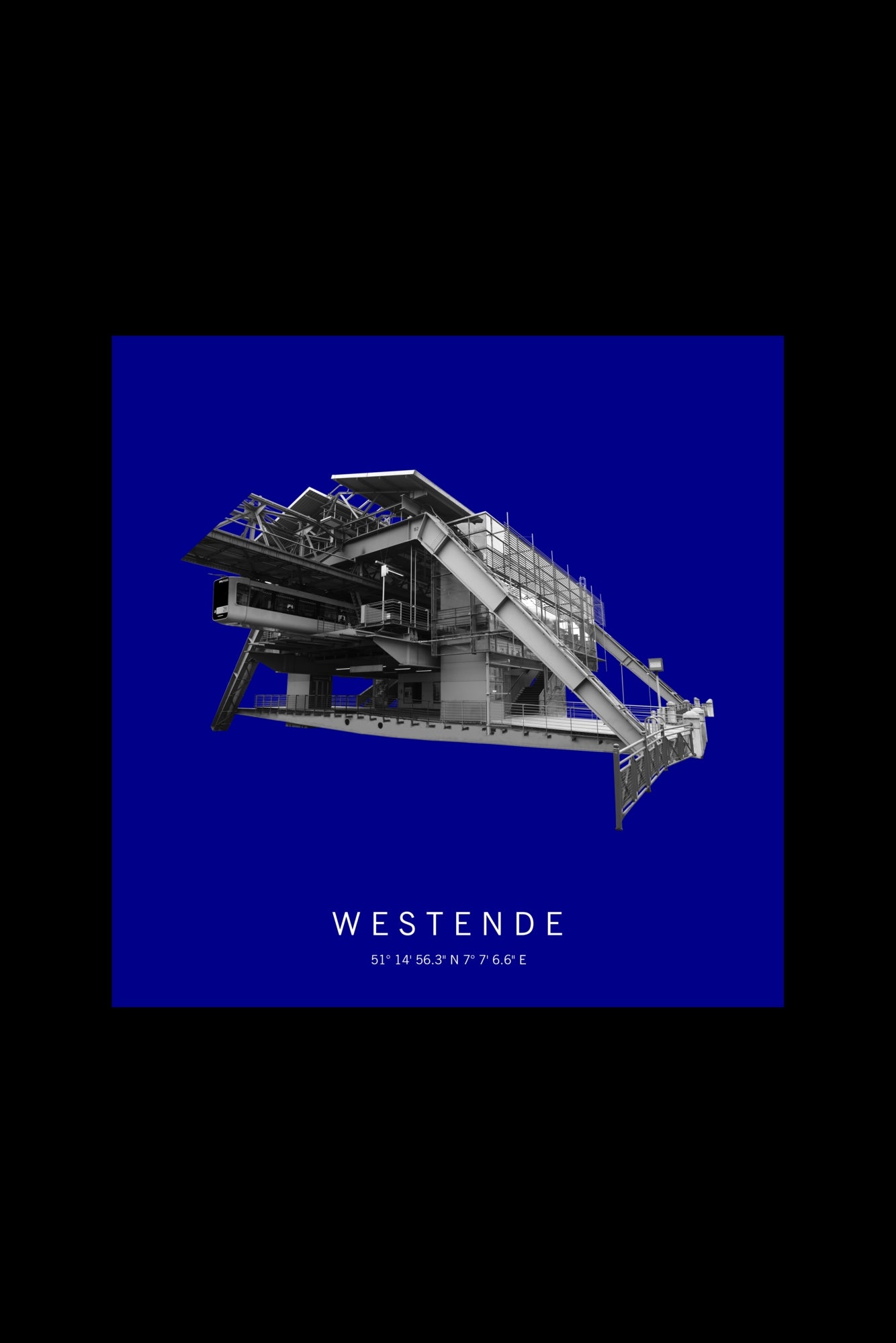 Art Edition Wandbild "westende" dunkelblau