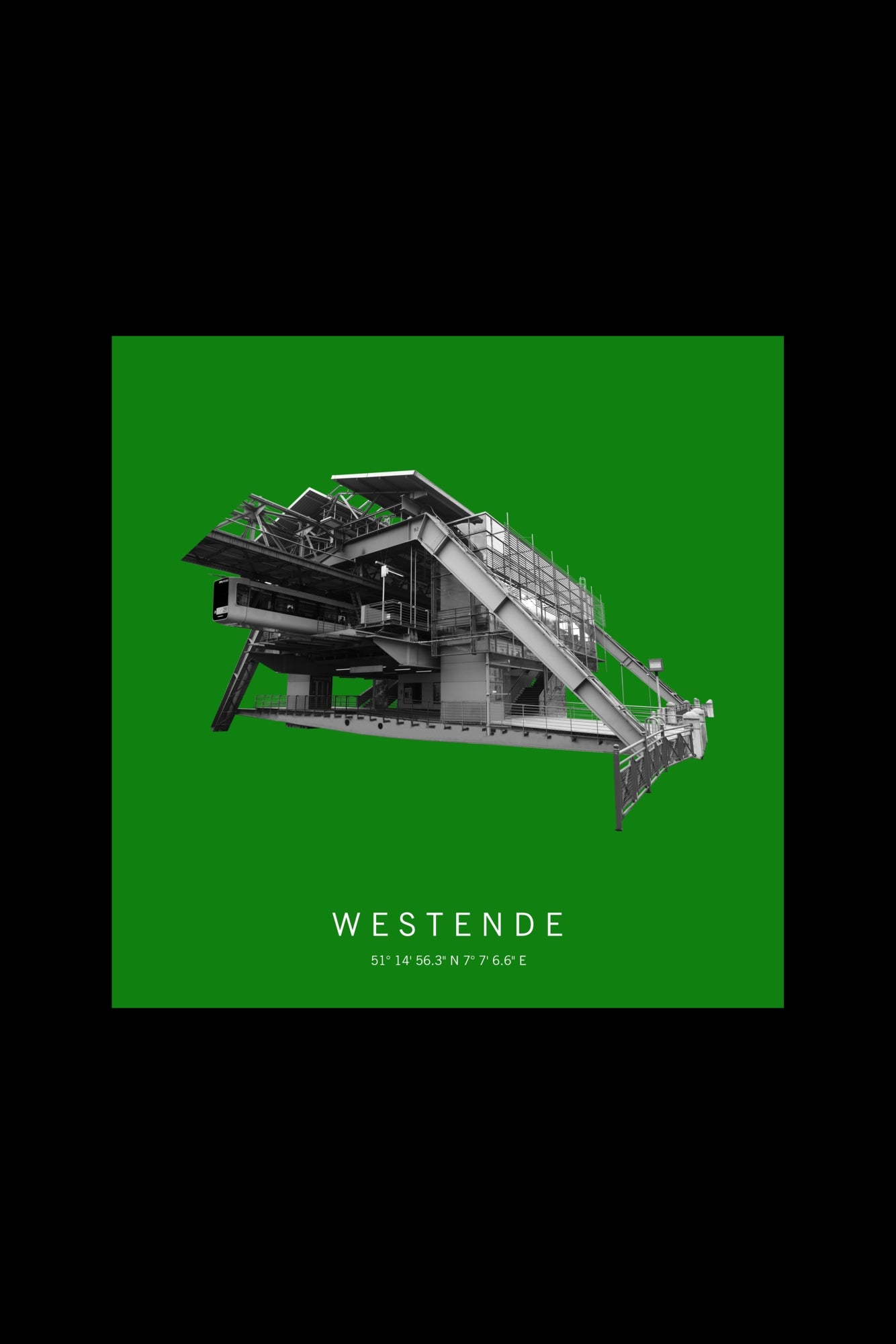 Art Edition Wandbild "westende" grün