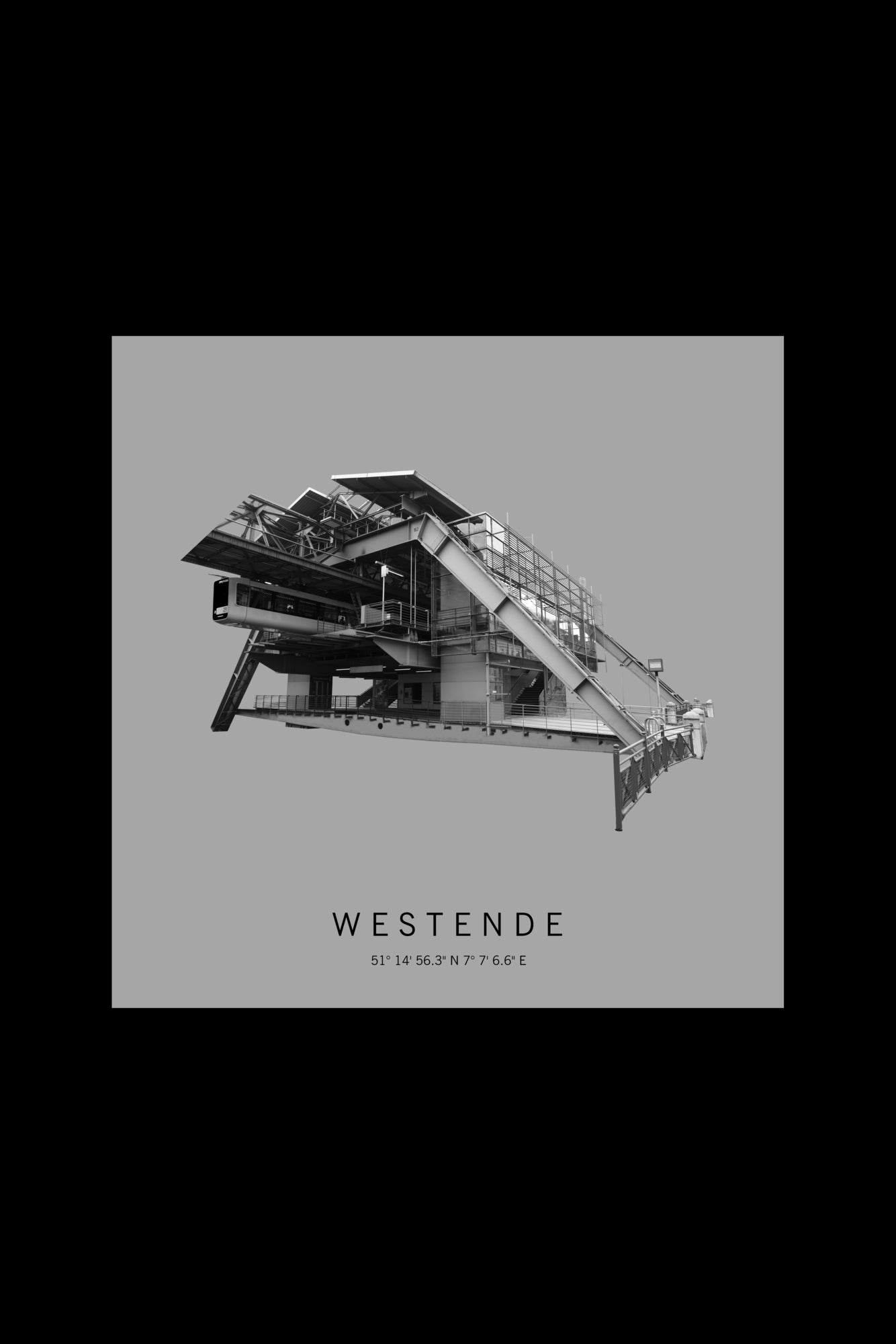 Art Edition Wandbild "westende" hellgrau