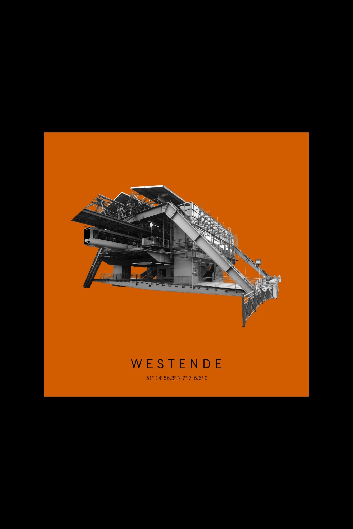 Art Edition Wandbild "westende" orange