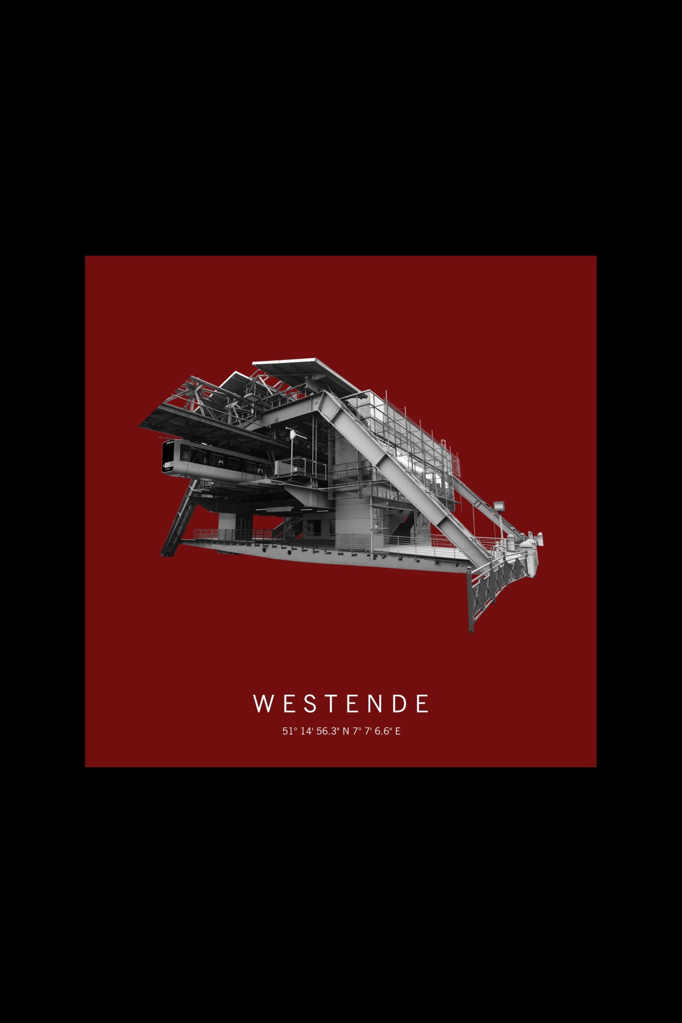 Art Edition Wandbild "westende" rot