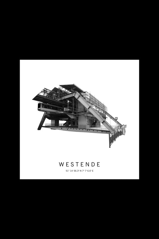 Art Edition Wandbild "westende" weiß