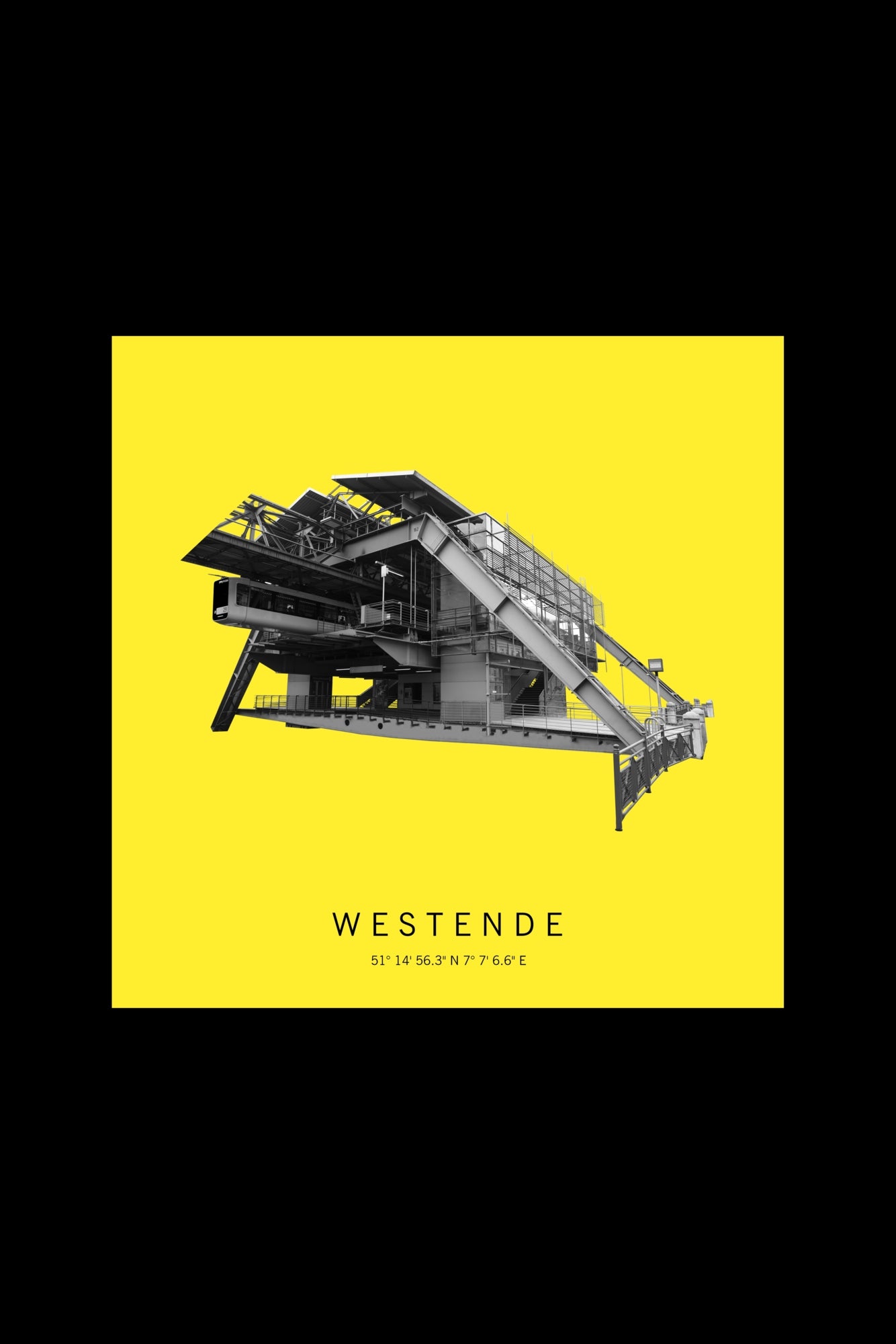 Art Edition Wandbild "westende" gelb