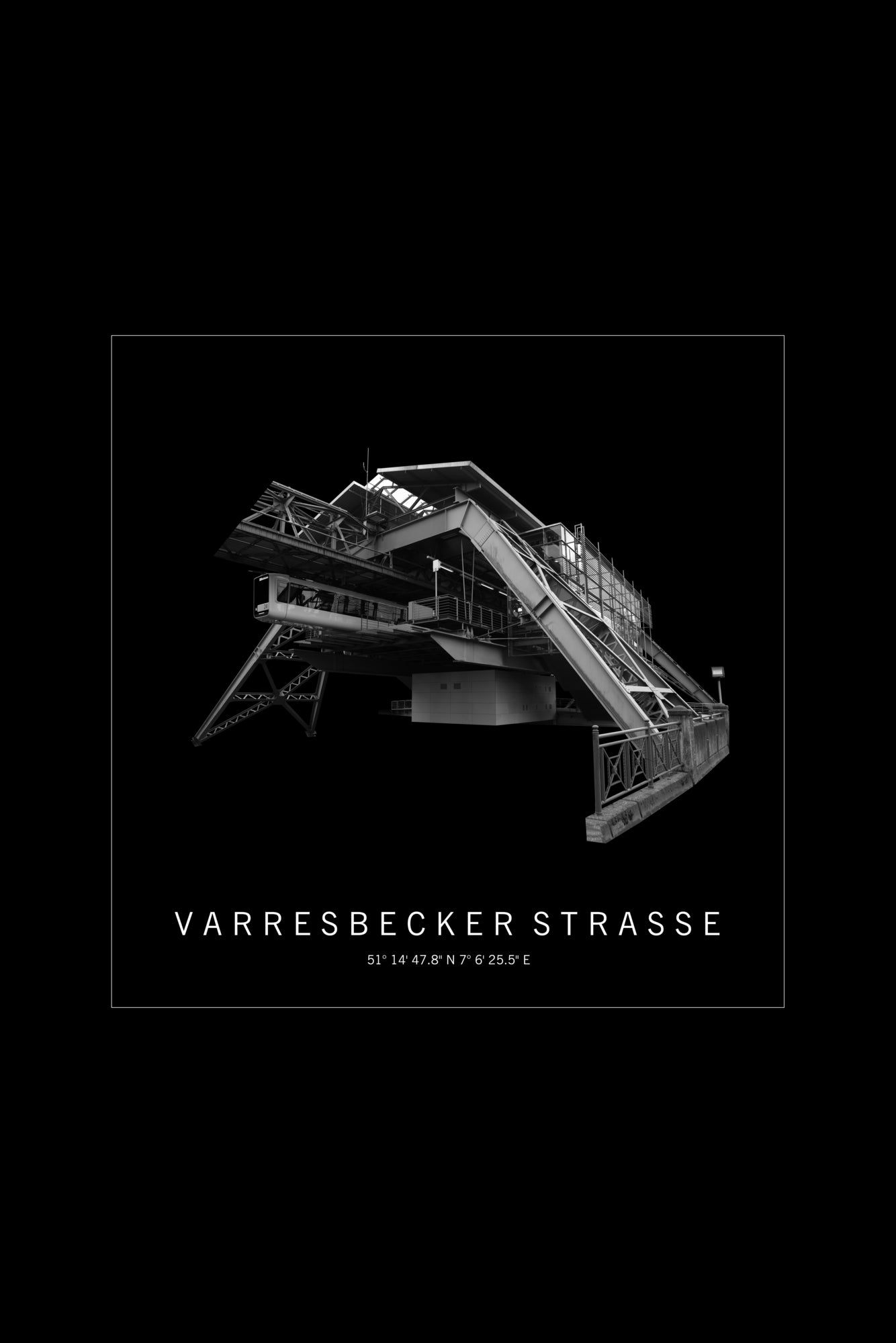 Art Edition Wandbild "varresbecker straße" schwarz