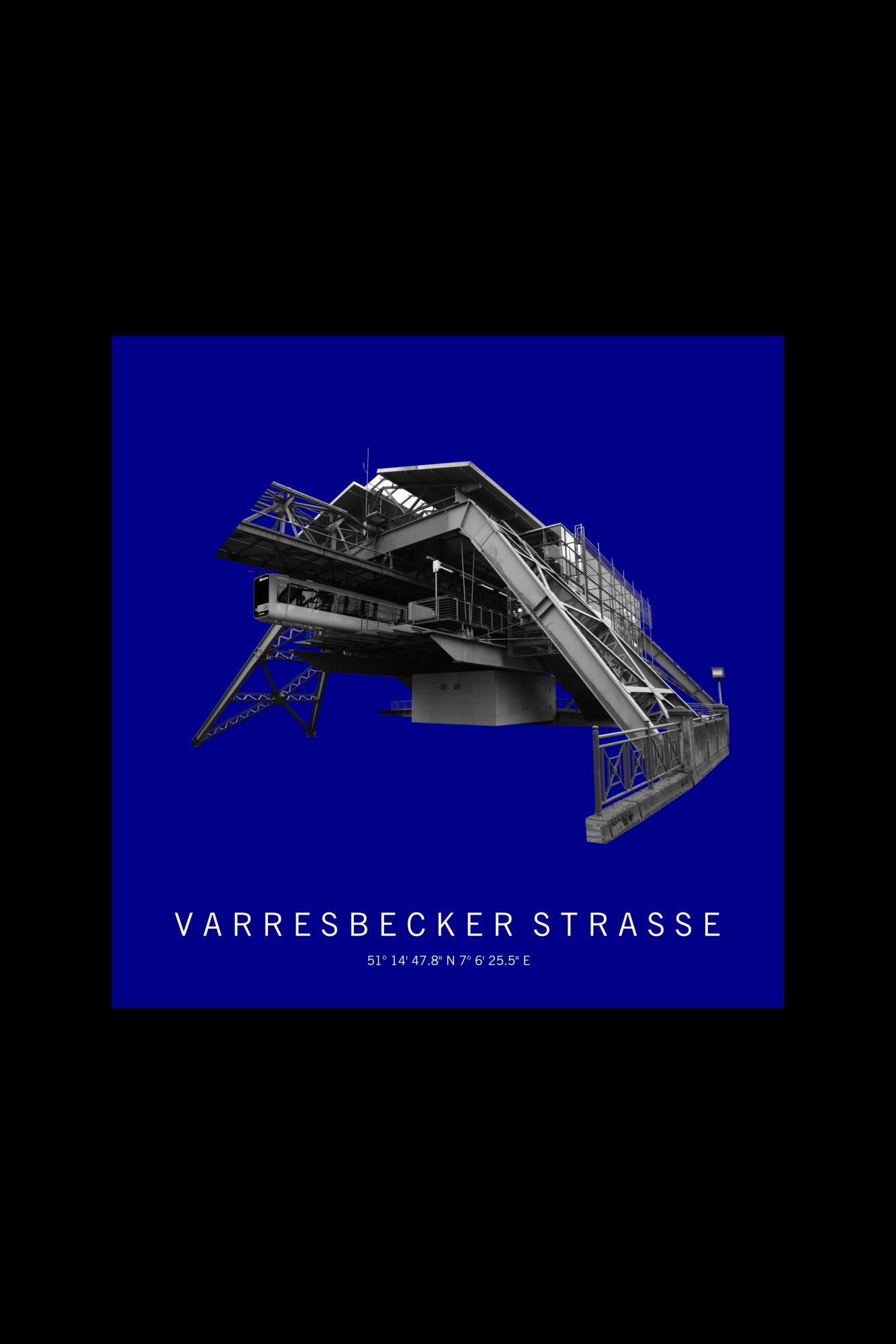 Art Edition Wandbild "varresbecker straße" dunkelblau