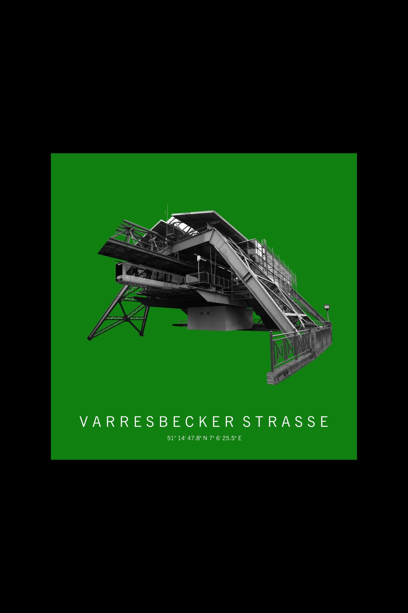 Art Edition Wandbild "varresbecker straße" grün