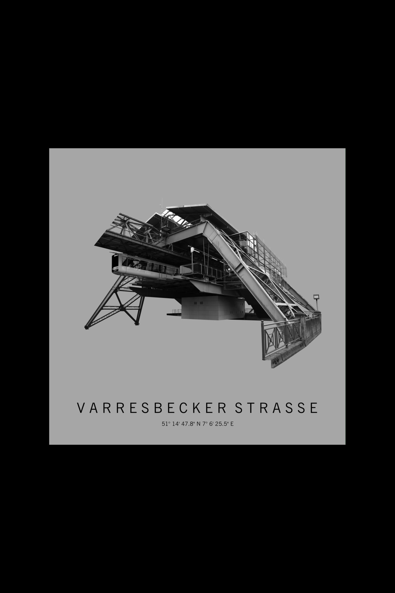Art Edition Wandbild "varresbecker straße" hellgrau