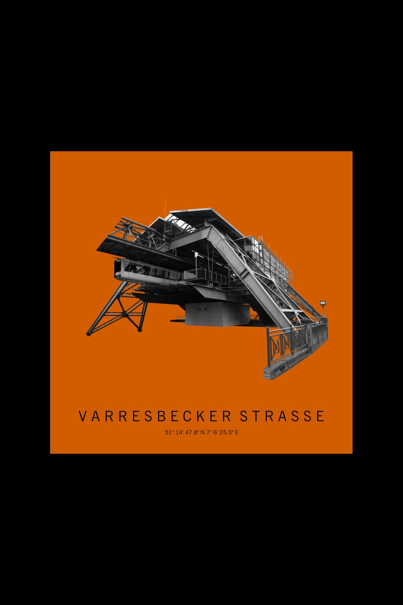 Art Edition Wandbild "varresbecker straße" orange