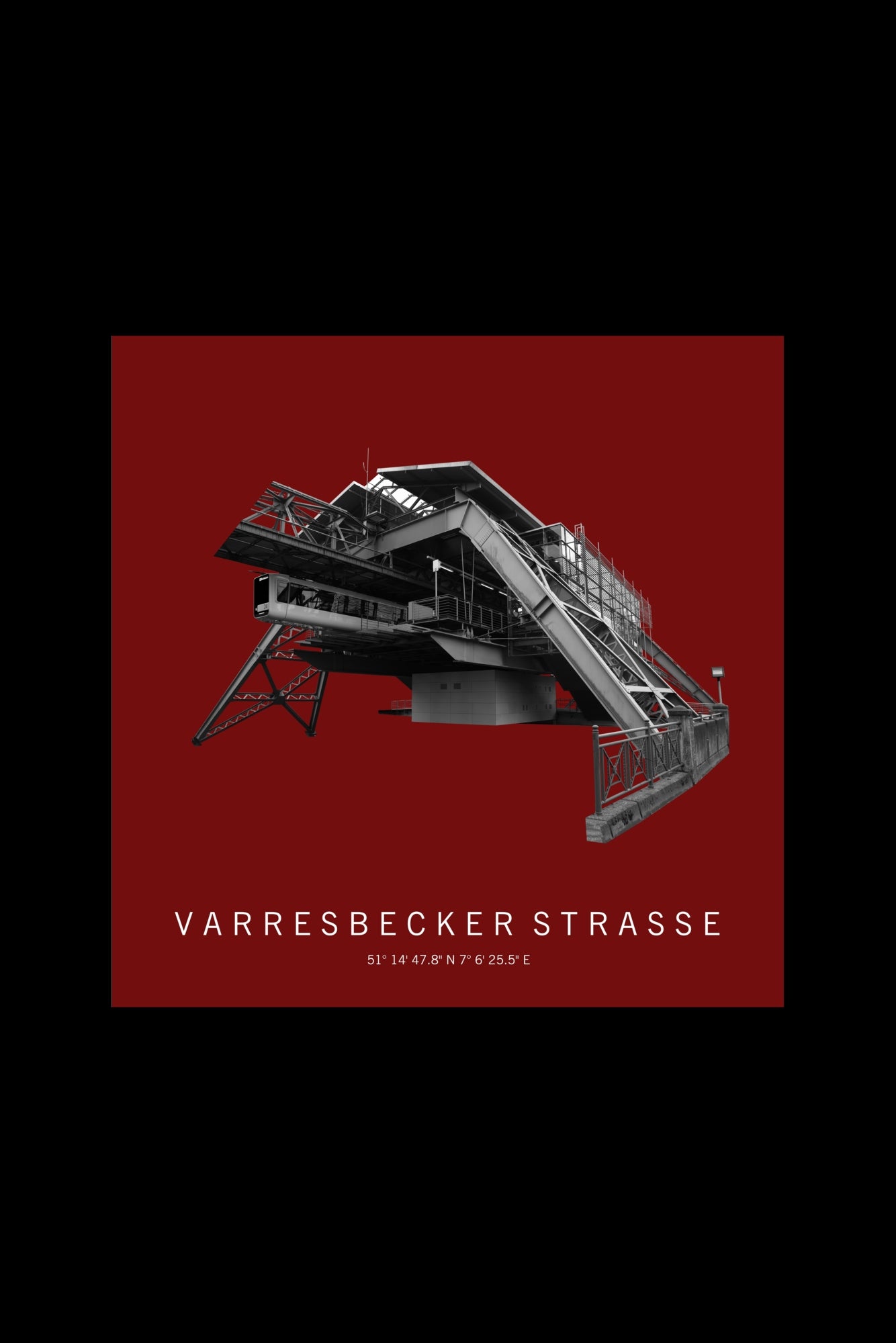 Art Edition Wandbild "varresbecker straße" rot