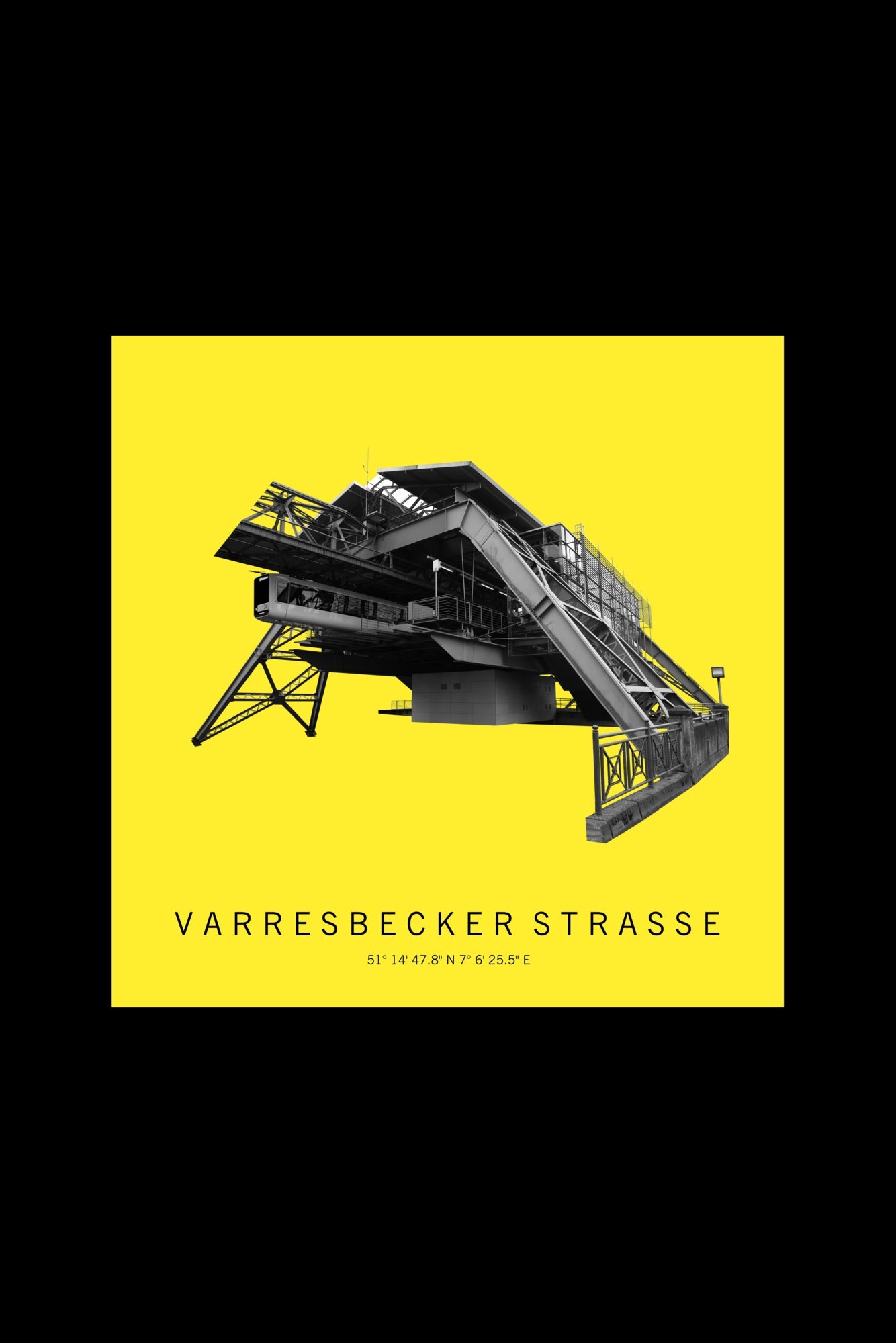 Art Edition Wandbild "varresbecker straße" gelb