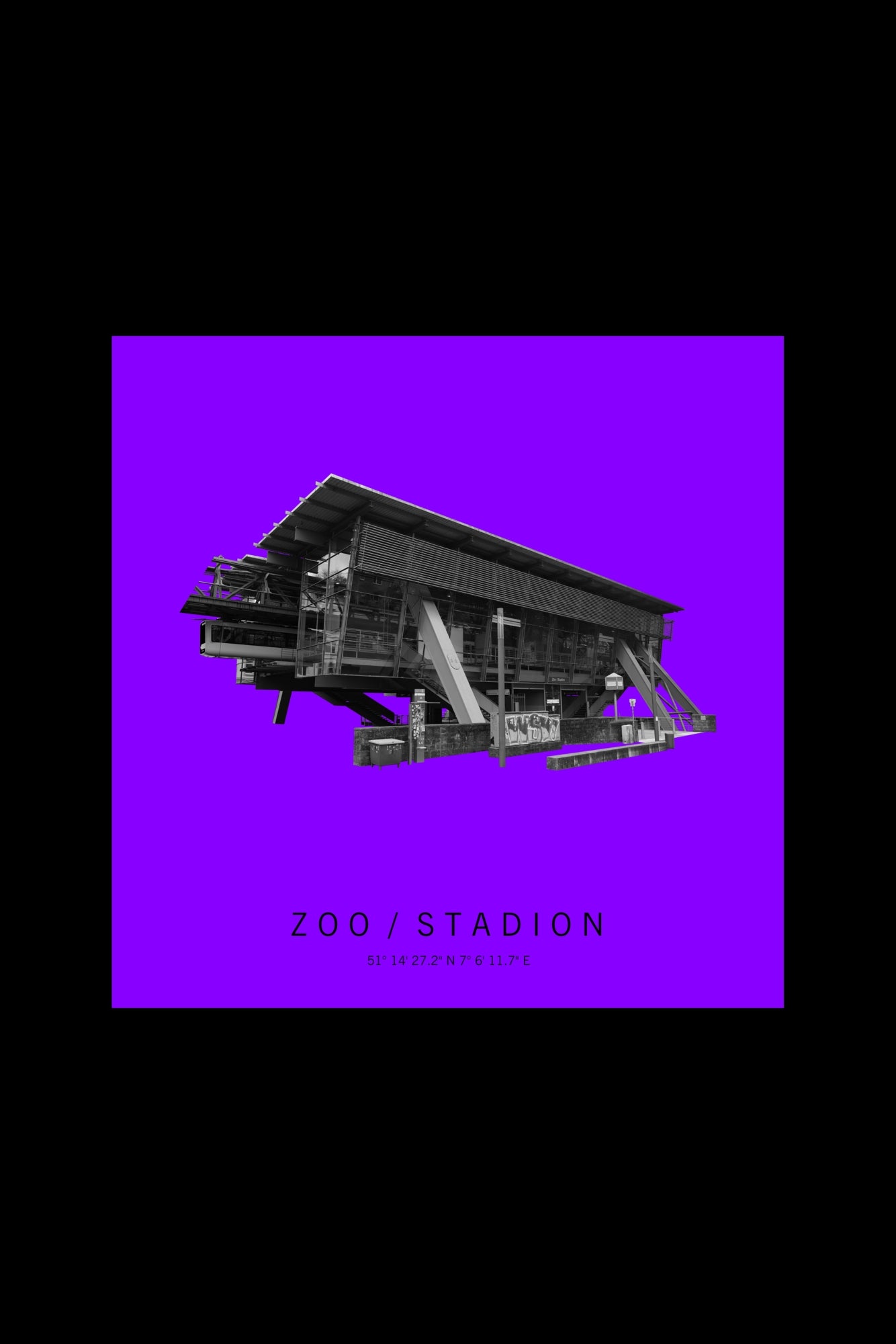 Art Edition Wandbild "zoo/stadion" lila