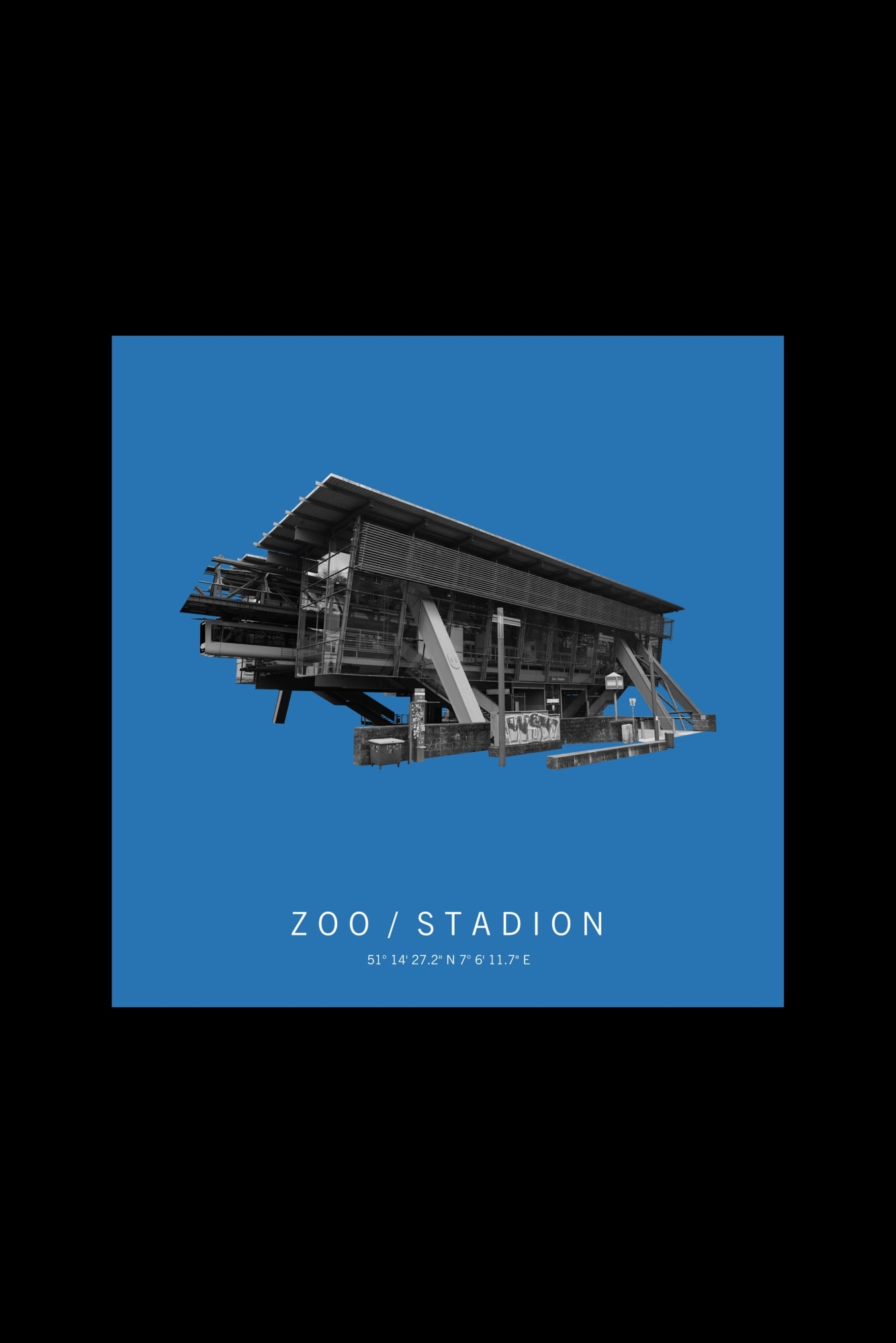 Art Edition Wandbild "zoo/stadion" himmelblau