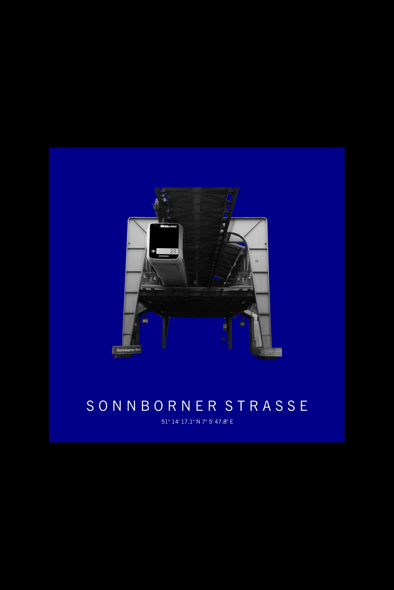 Art Edition Wandbild "sonnborner straße" dunkelblau