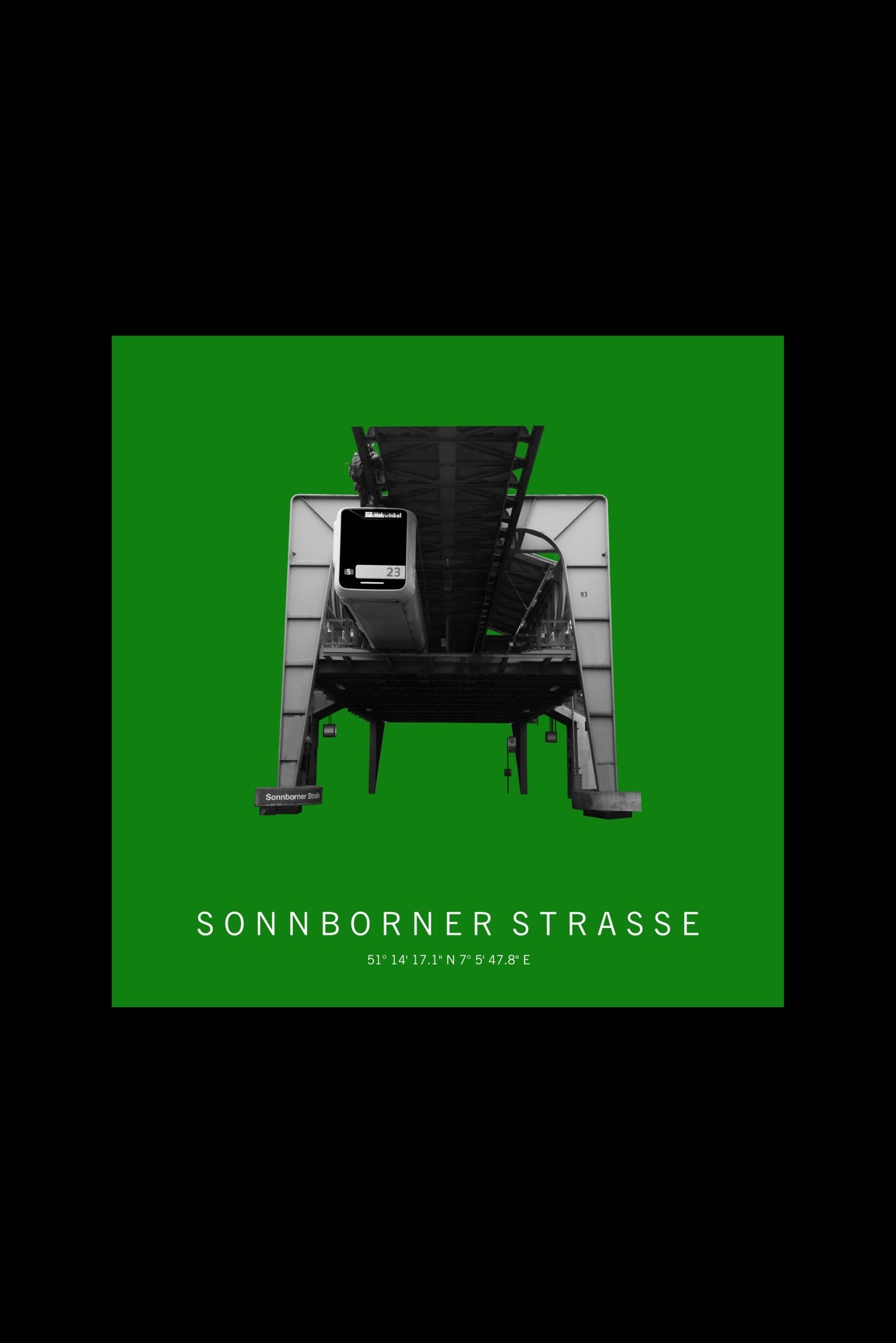 Art Edition Wandbild "sonnborner straße" grün