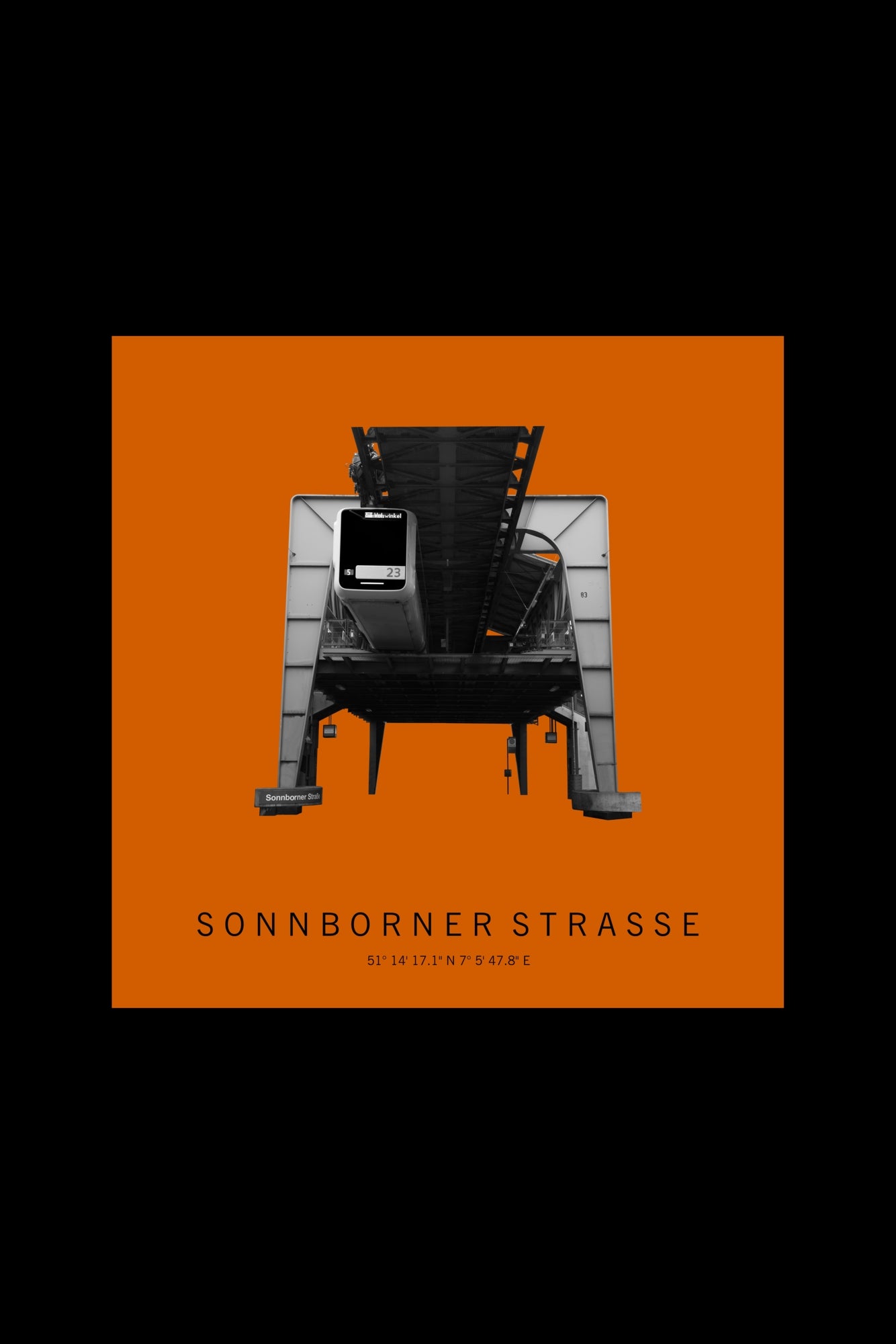 Art Edition Wandbild "sonnborner straße" orange