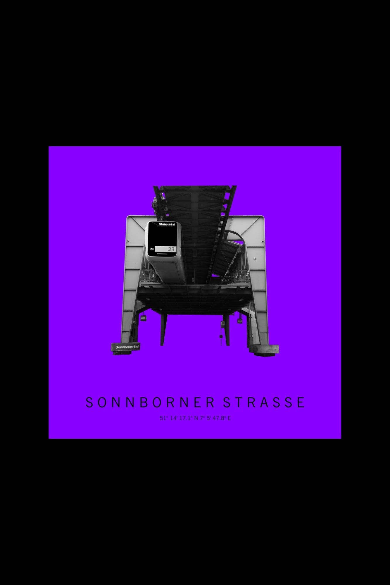 Art Edition Wandbild "sonnborner straße" lila